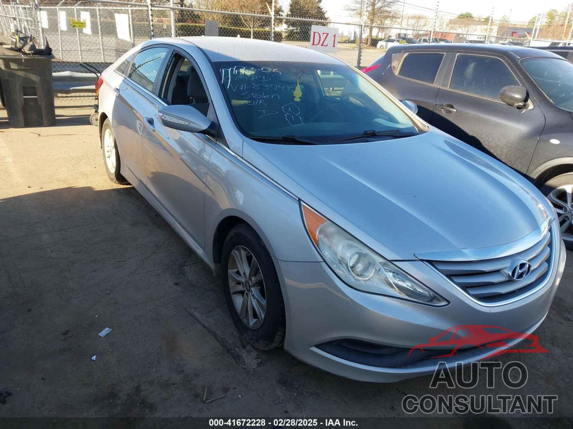 HYUNDAI SONATA 2014 - 5NPEB4AC6EH837488