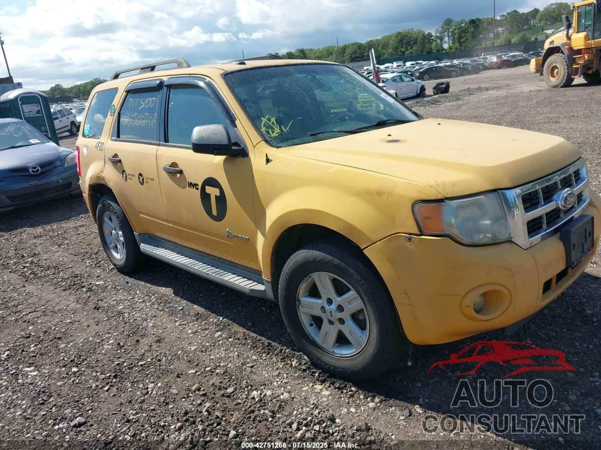 FORD ESCAPE HYBRID 2012 - 1FMCU4K39CKA37603