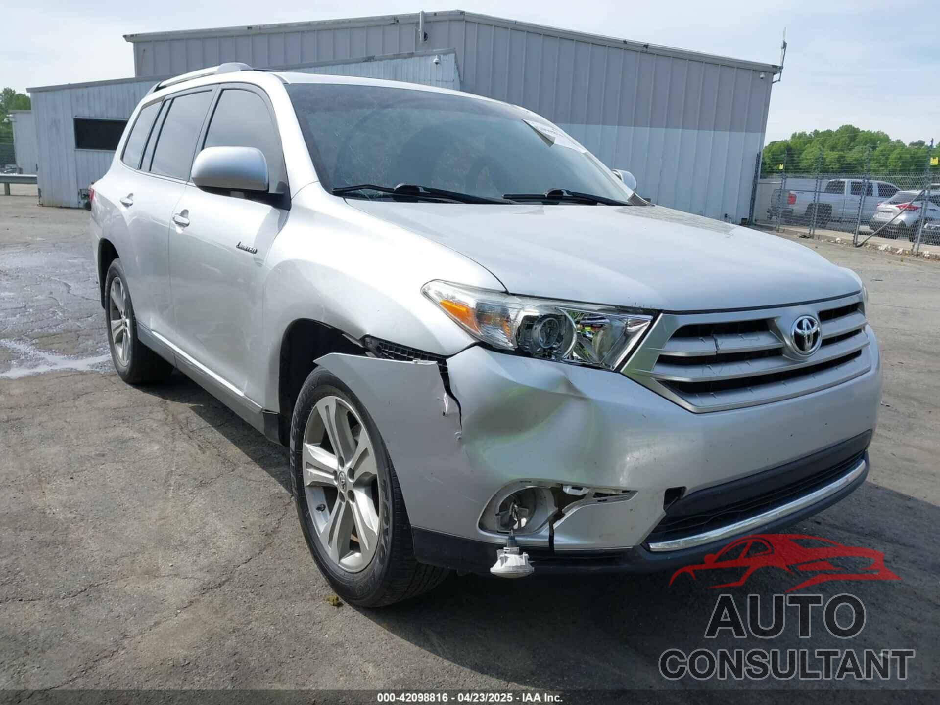 TOYOTA HIGHLANDER 2012 - 5TDDK3EH3CS134692