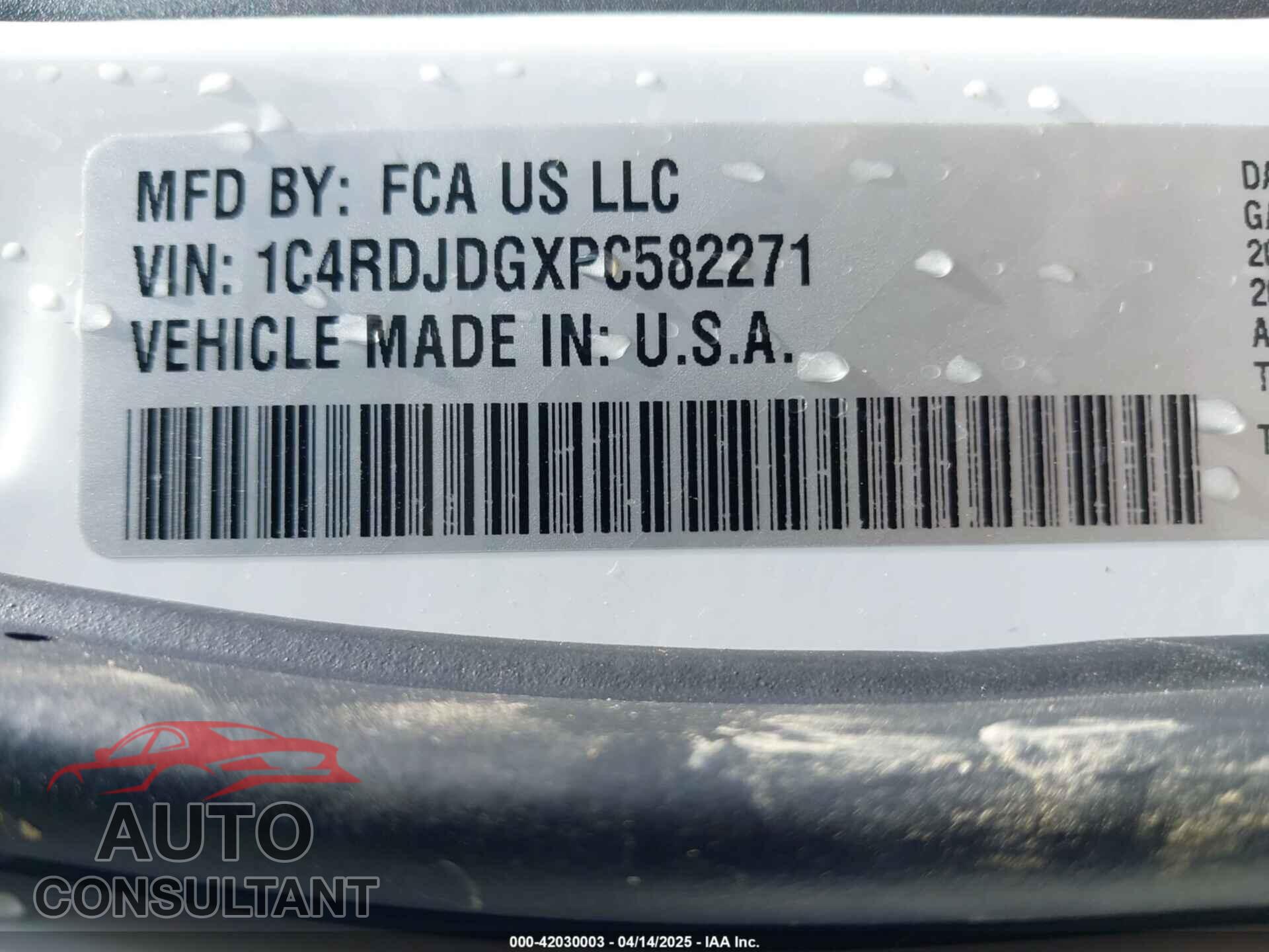 DODGE DURANGO 2023 - 1C4RDJDGXPC582271