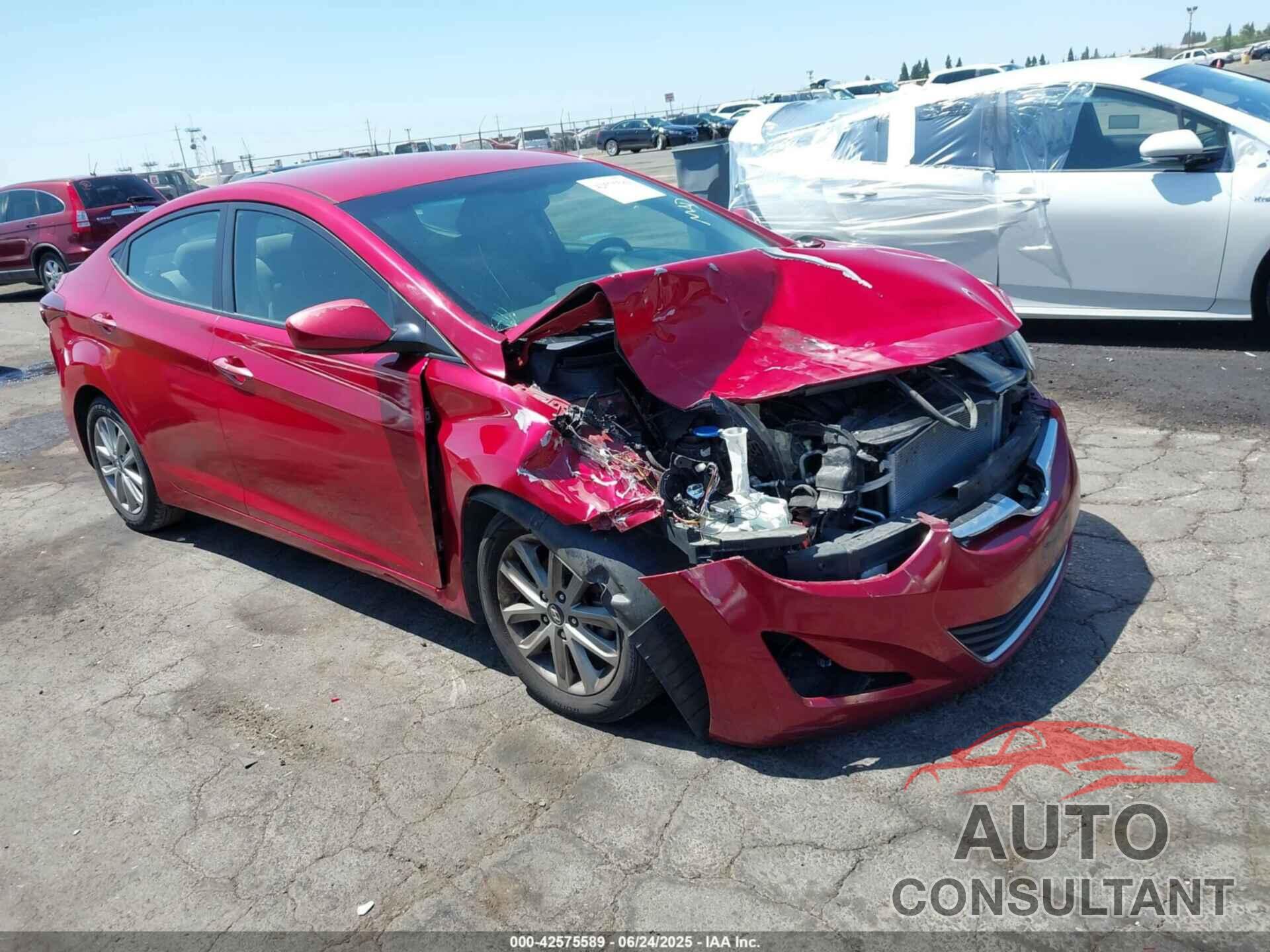 HYUNDAI ELANTRA 2015 - KMHDH4AE6FU421228