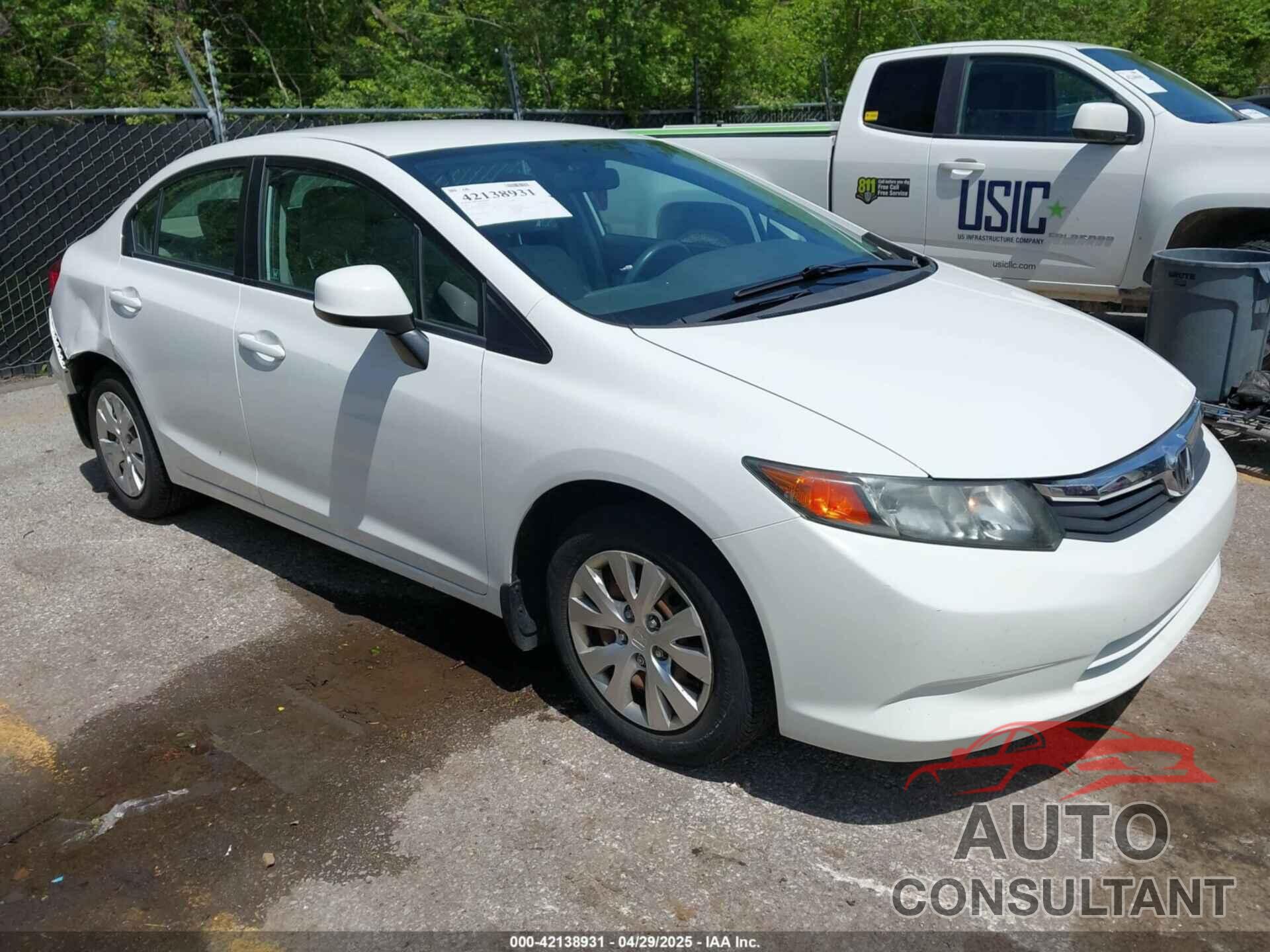 HONDA CIVIC 2012 - 19XFB2F56CE100666