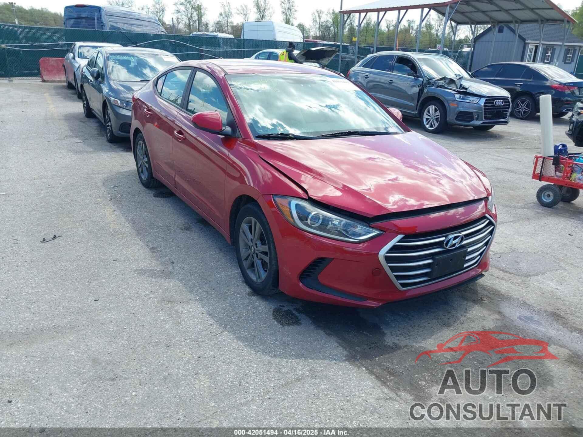 HYUNDAI ELANTRA 2017 - KMHD84LF6HU069311