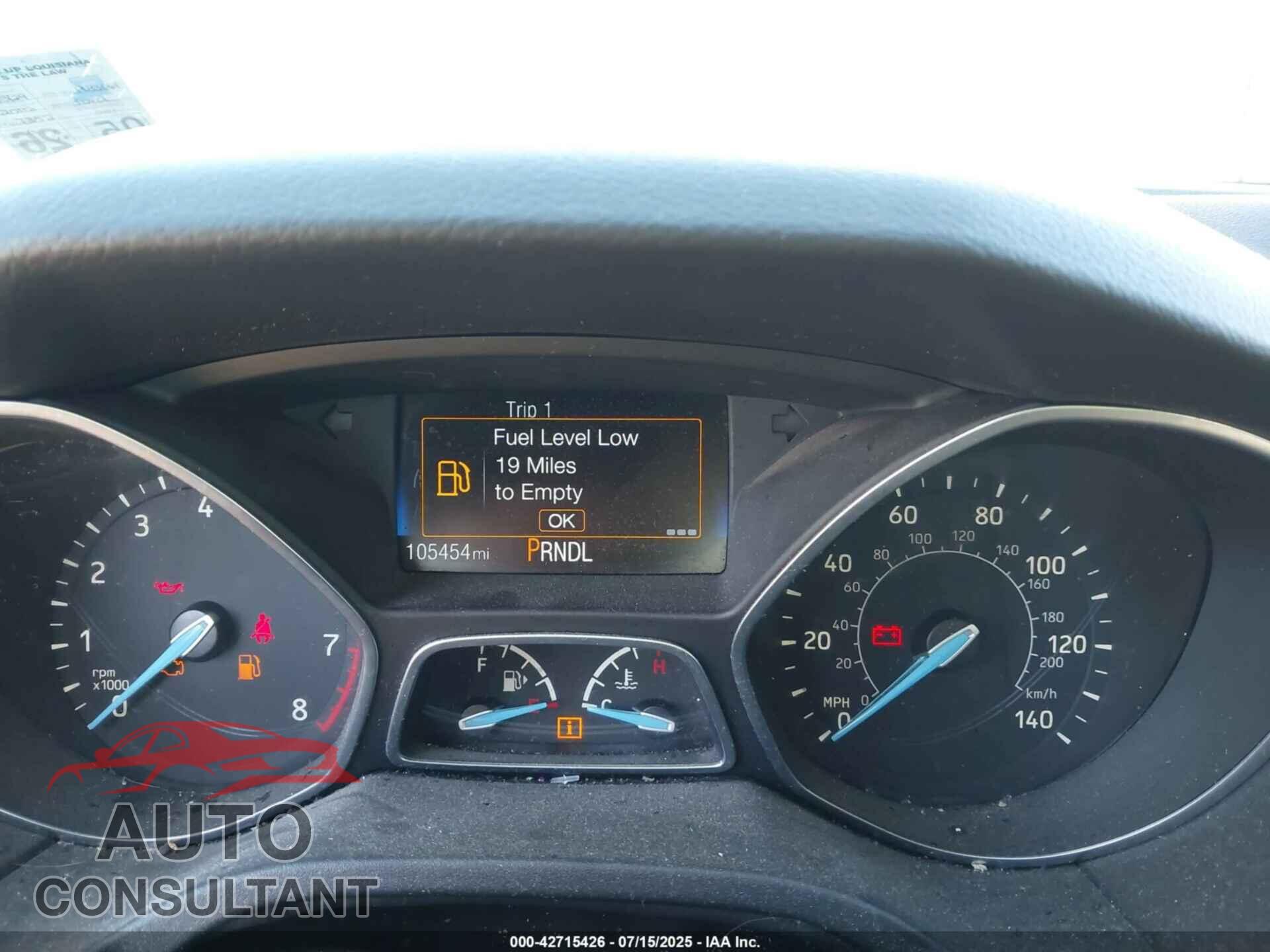 FORD FOCUS 2016 - 1FADP3E22GL207352