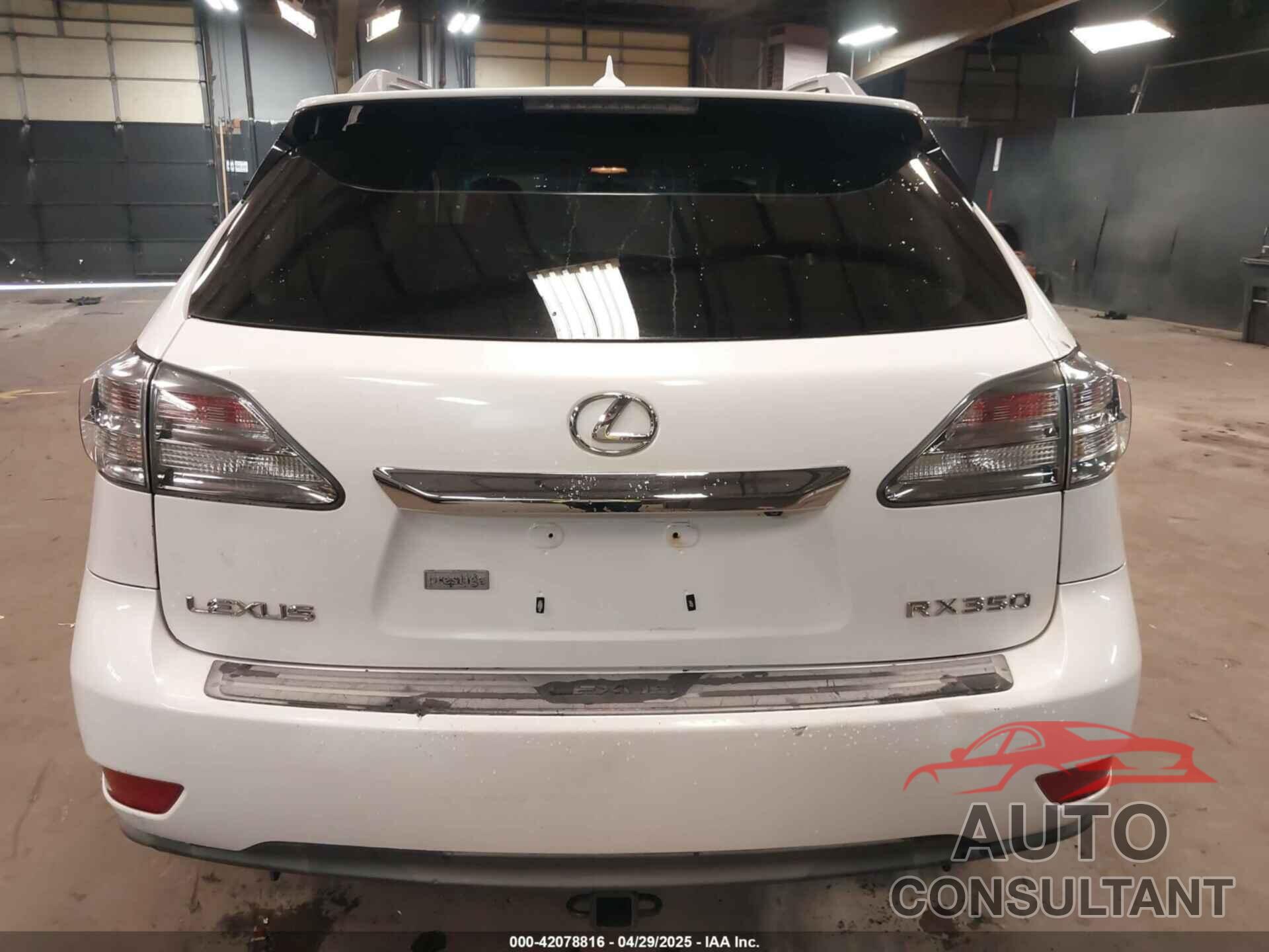 LEXUS RX 350 2010 - 2T2BK1BAXAC035811