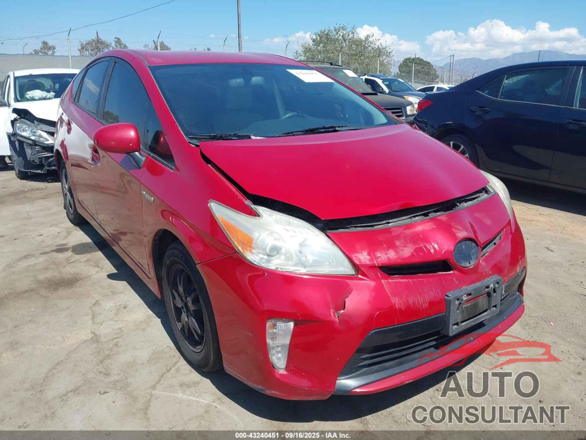TOYOTA PRIUS 2013 - JTDKN3DU6D5693576