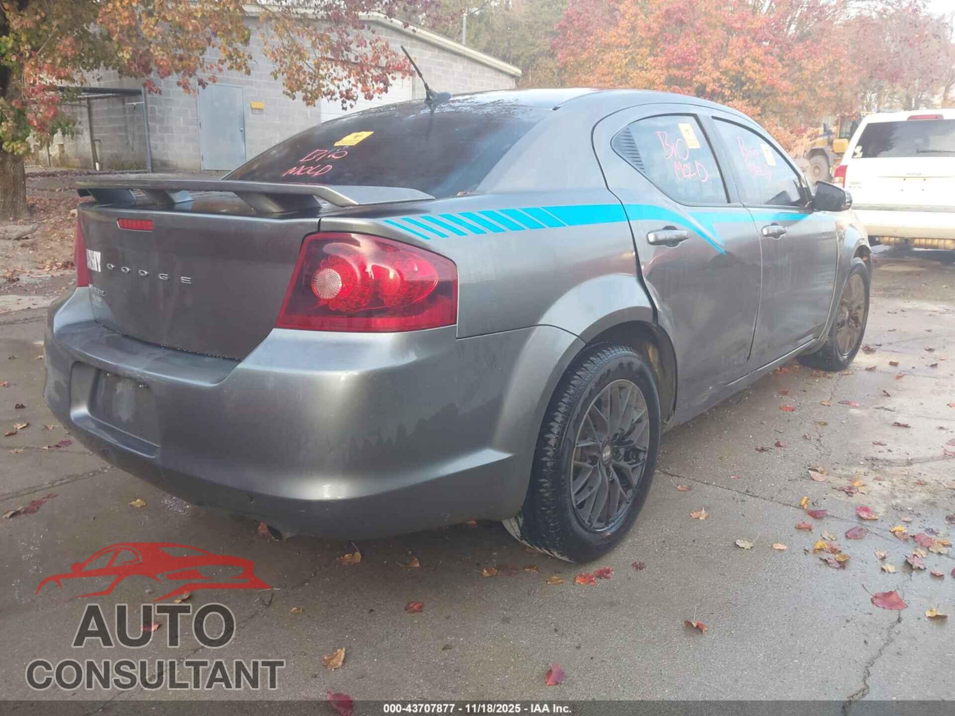 DODGE AVENGER 2013 - 1C3CDZAB6DN628695