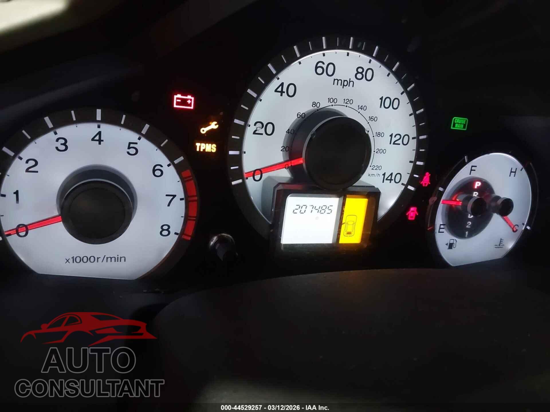 HONDA PILOT 2011 - 5FNYF4H24BB058535