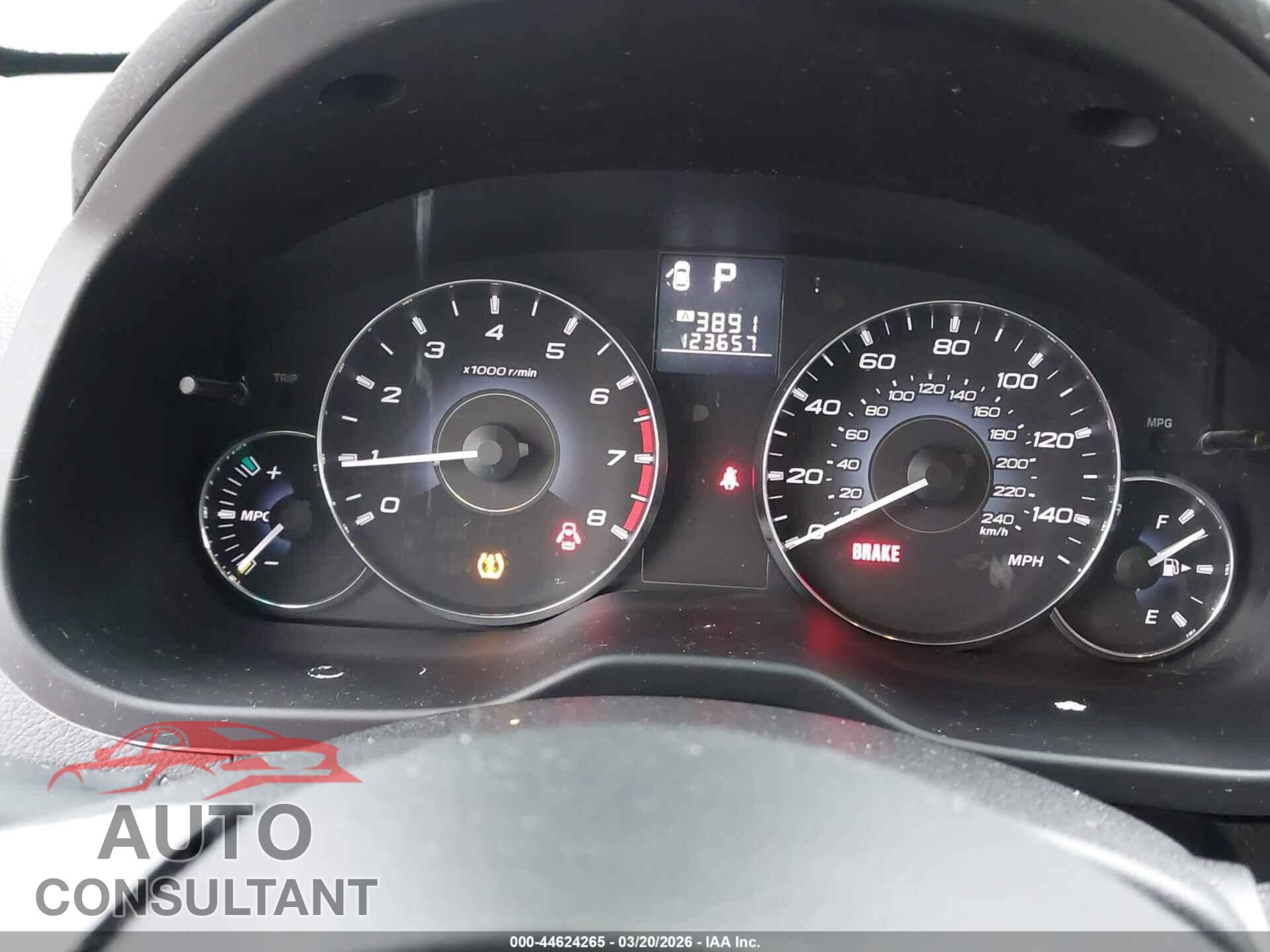 SUBARU OUTBACK 2011 - 4S4BRCCC8B3369756
