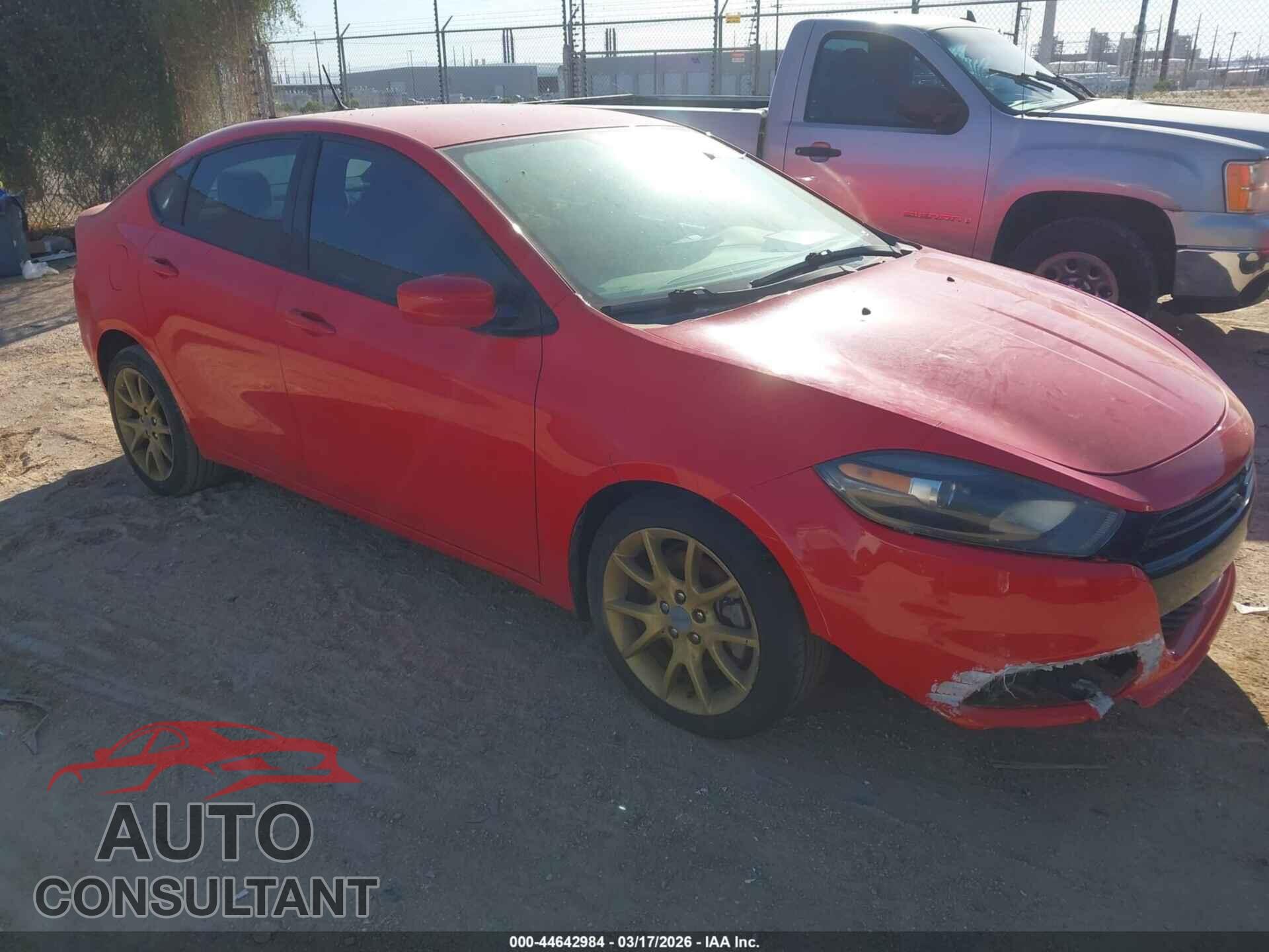 DODGE DART 2016 - 1C3CDFAA5GD656990