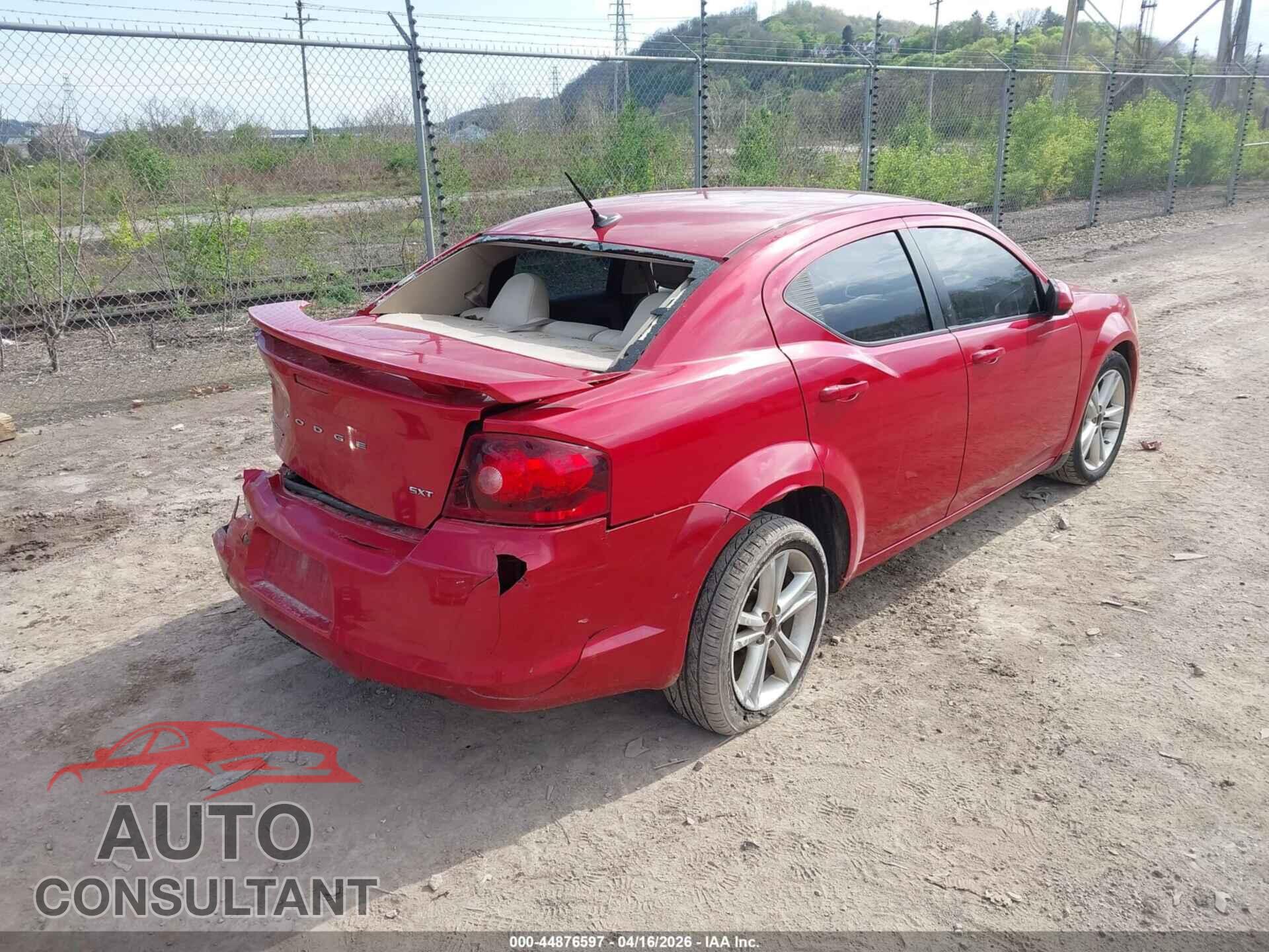 DODGE AVENGER 2012 - 1C3CDZCB4CN183160