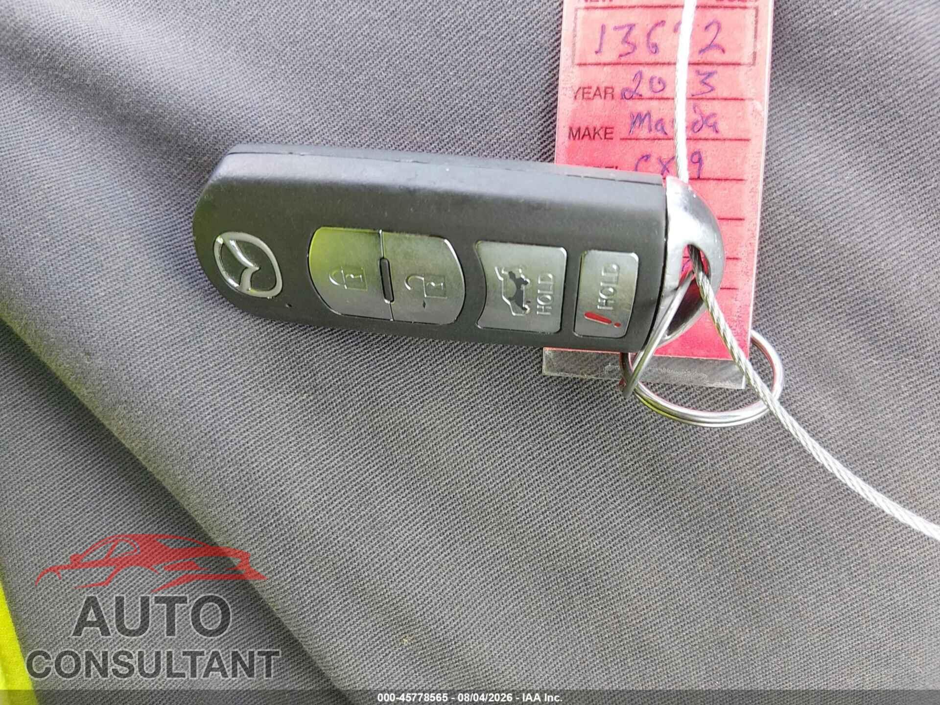 MAZDA CX-9 2013 - JM3TB2DAXD0401719