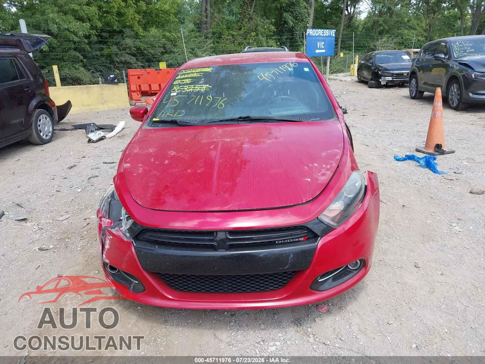 DODGE DART 2014 - 1C3CDFBB2ED863258