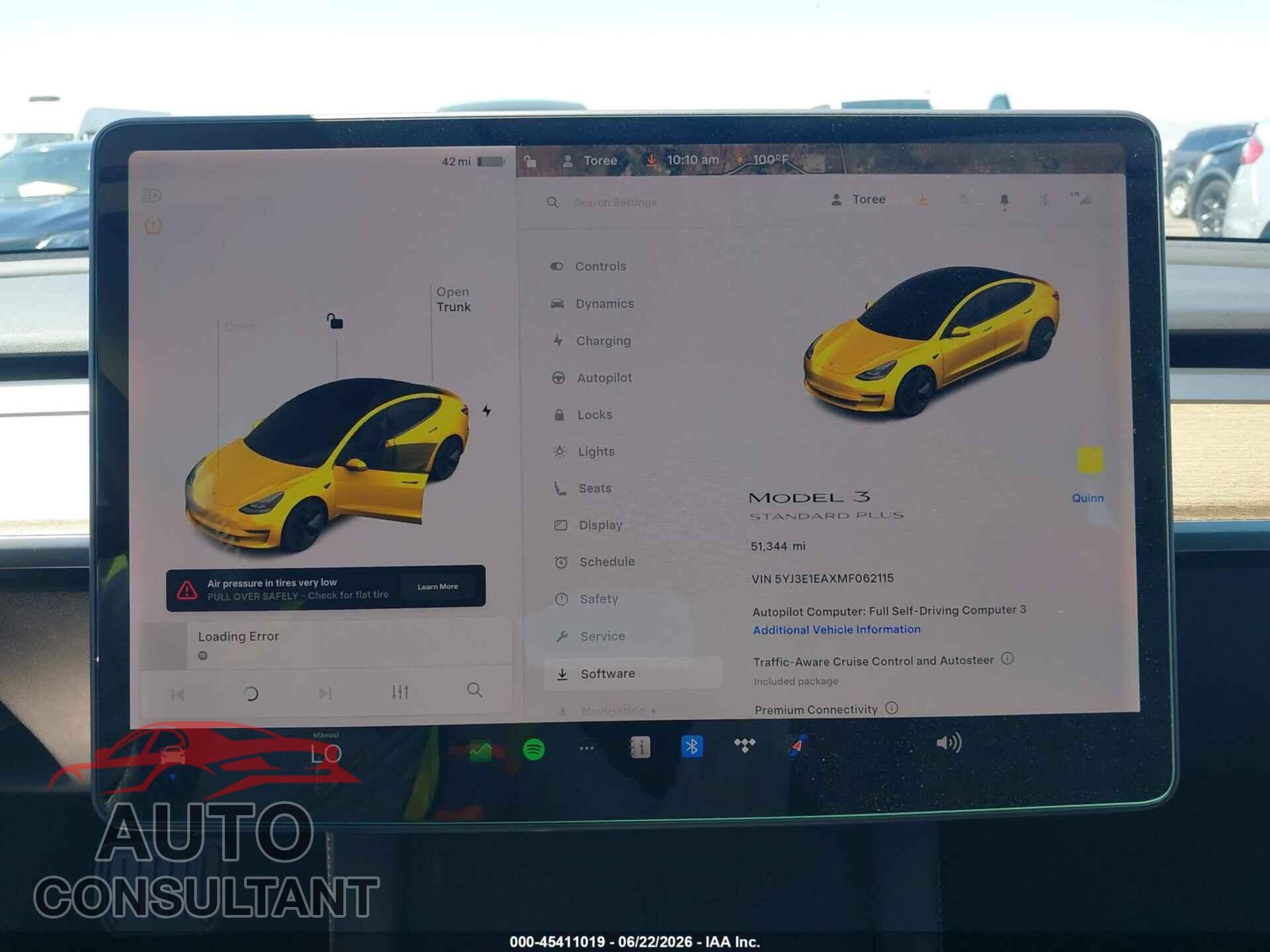 TESLA MODEL 3 2021 - 5YJ3E1EAXMF062115