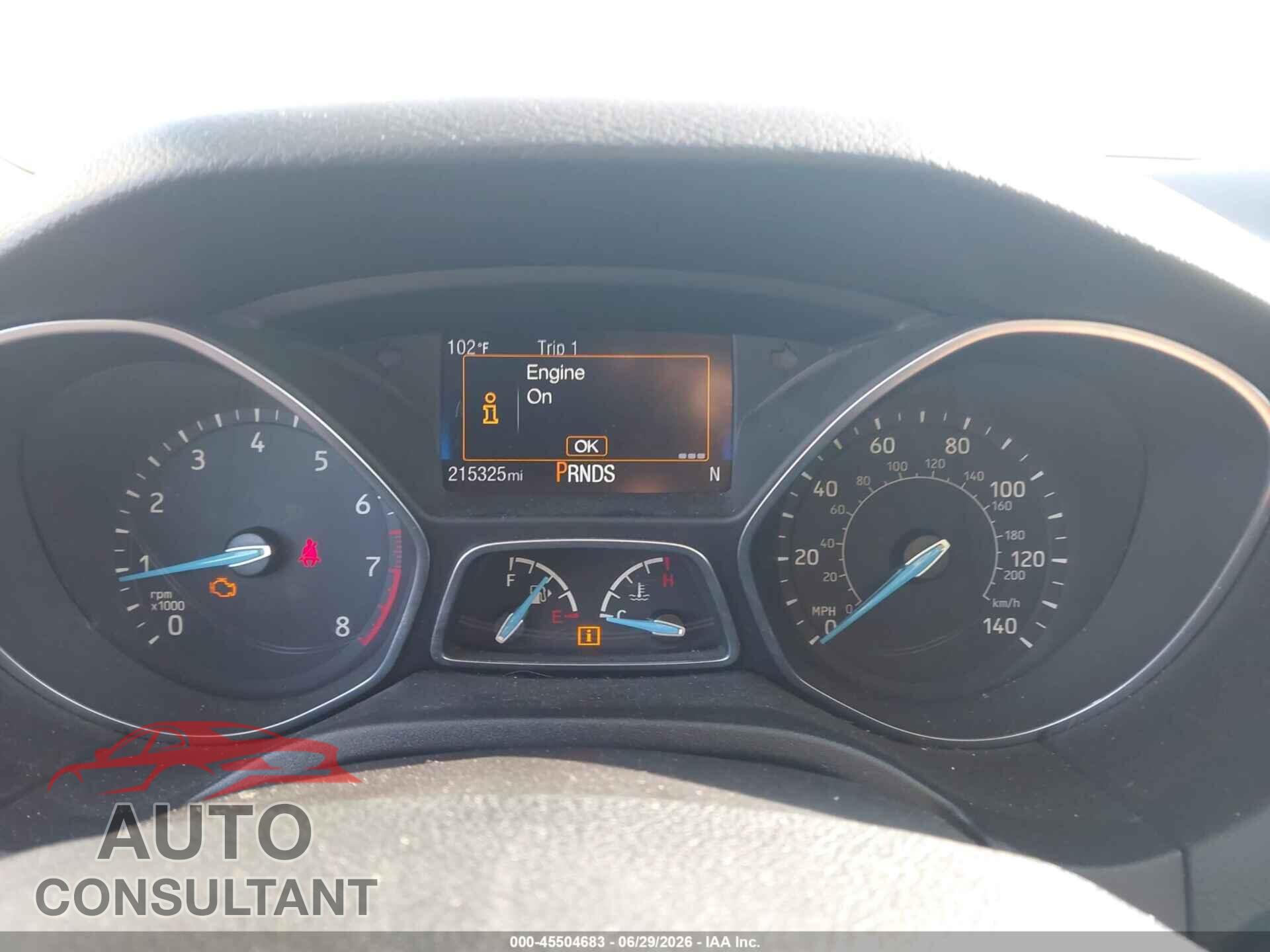 FORD FOCUS 2017 - 1FADP3M28HL225504