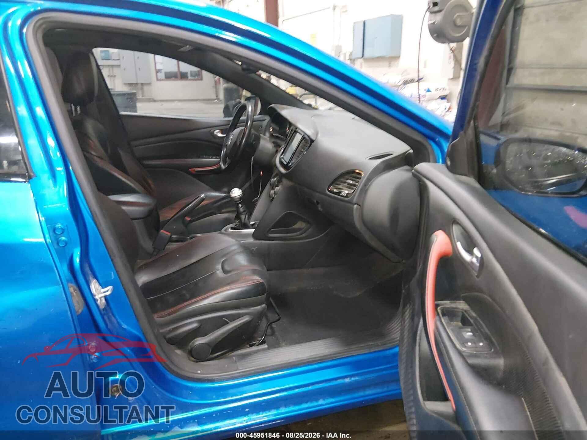 DODGE DART 2015 - 1C3CDFEB6FD368980
