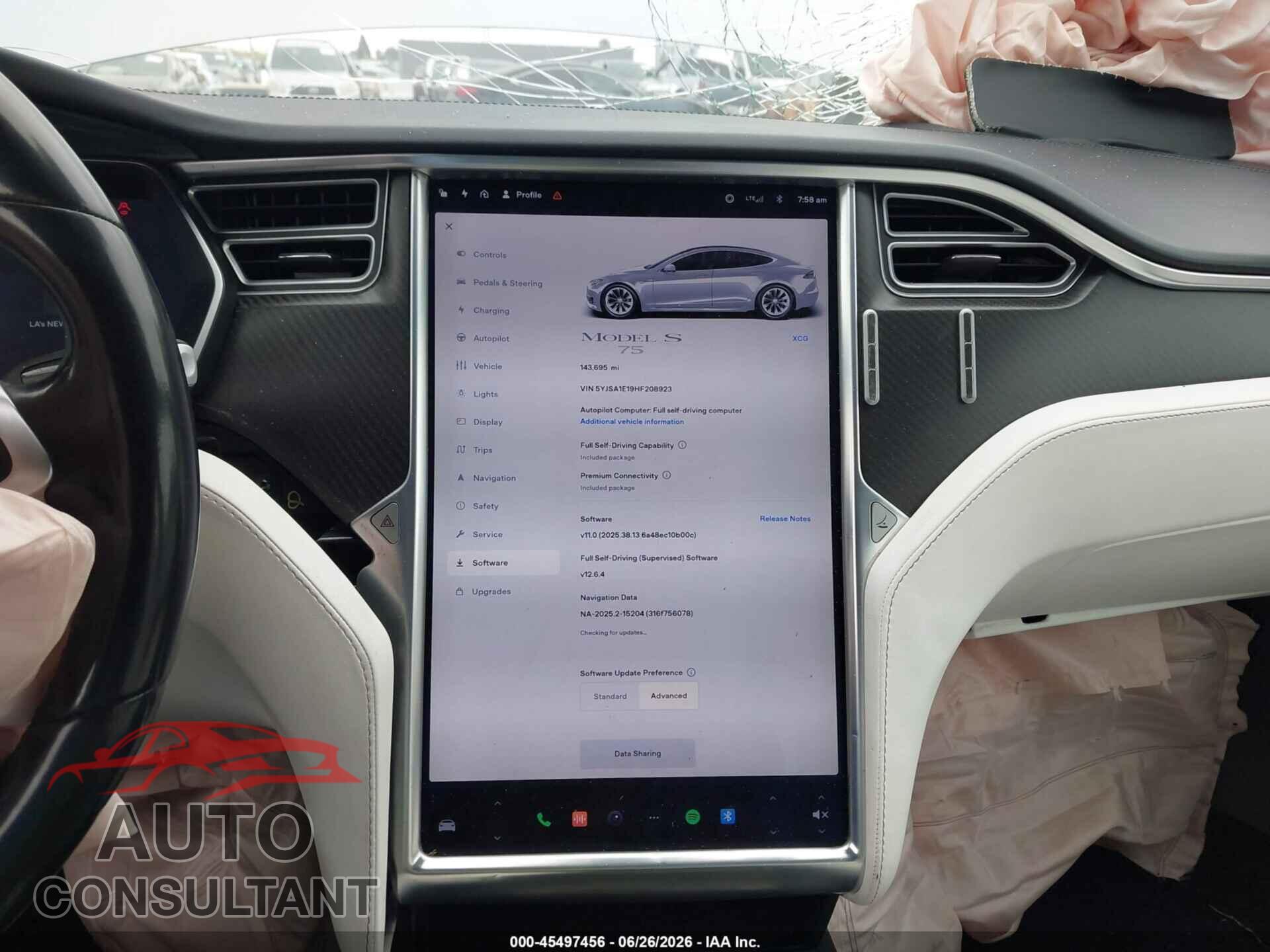 TESLA MODEL S 2017 - 5YJSA1E19HF208923