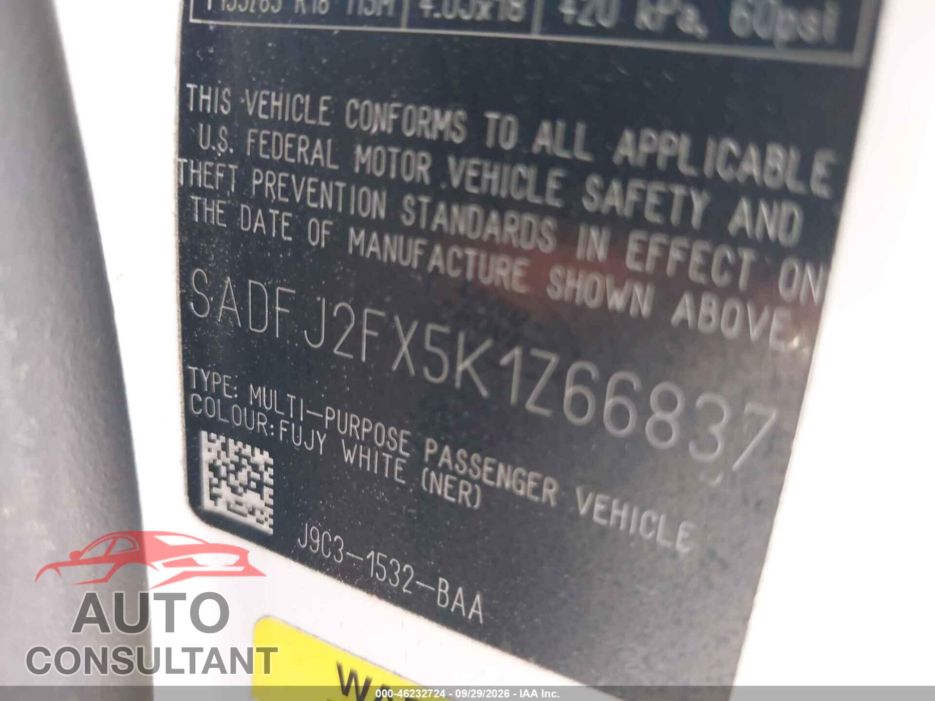 JAGUAR E-PACE 2019 - SADFJ2FX5K1Z66837