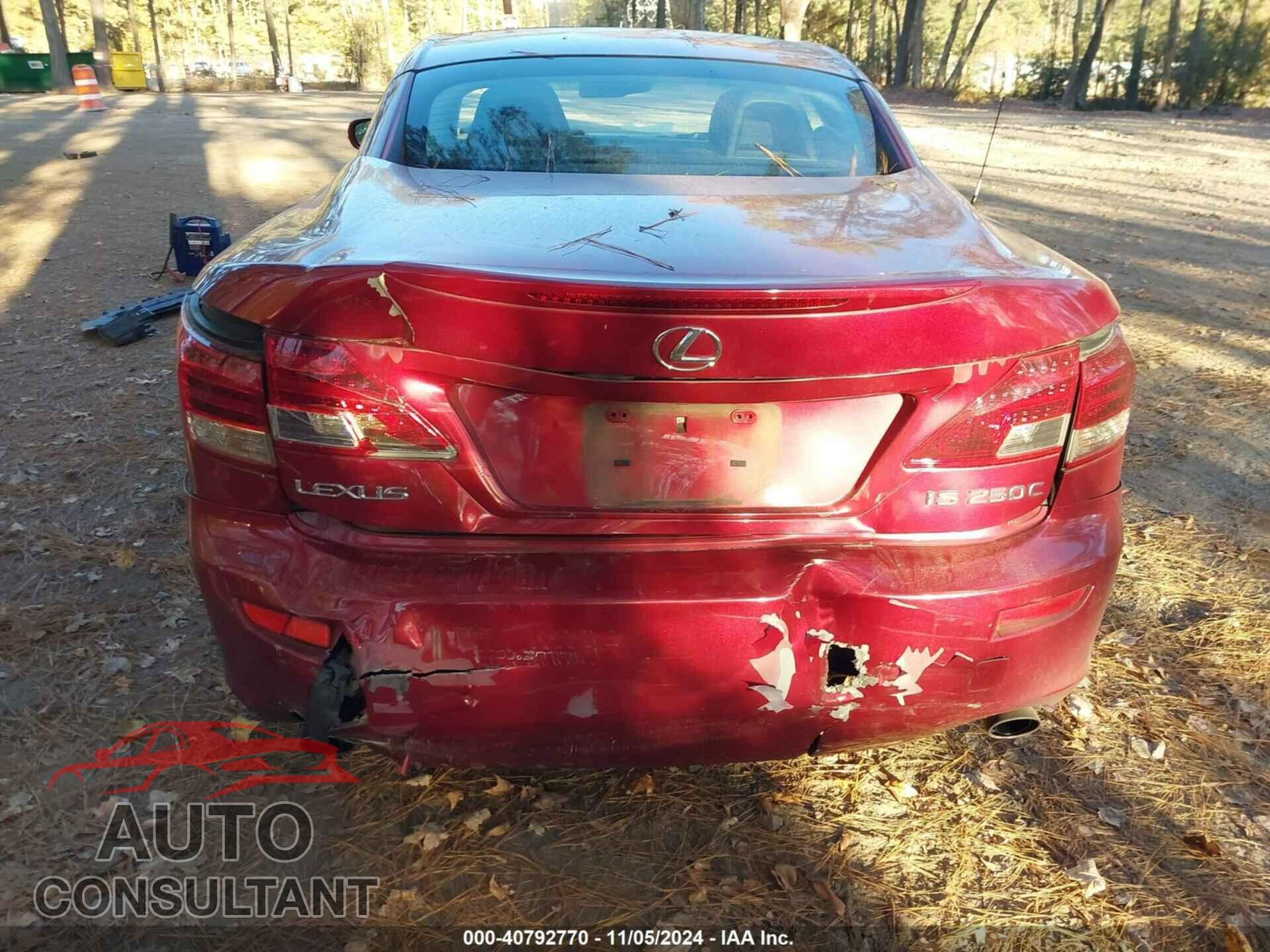 LEXUS IS 250C 2010 - JTHFF2C2XA2501810