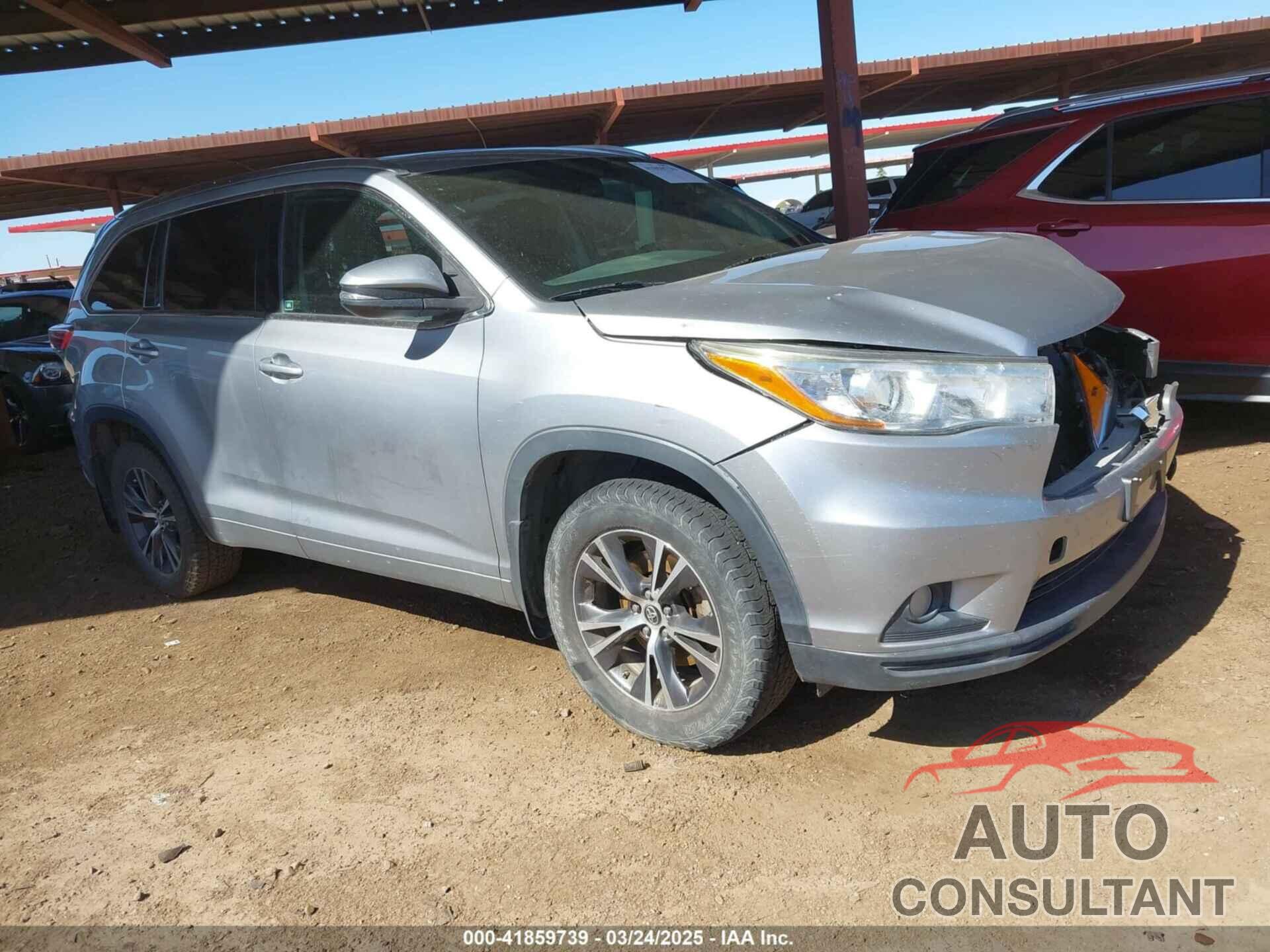 TOYOTA HIGHLANDER 2016 - 5TDJKRFH5GS313861