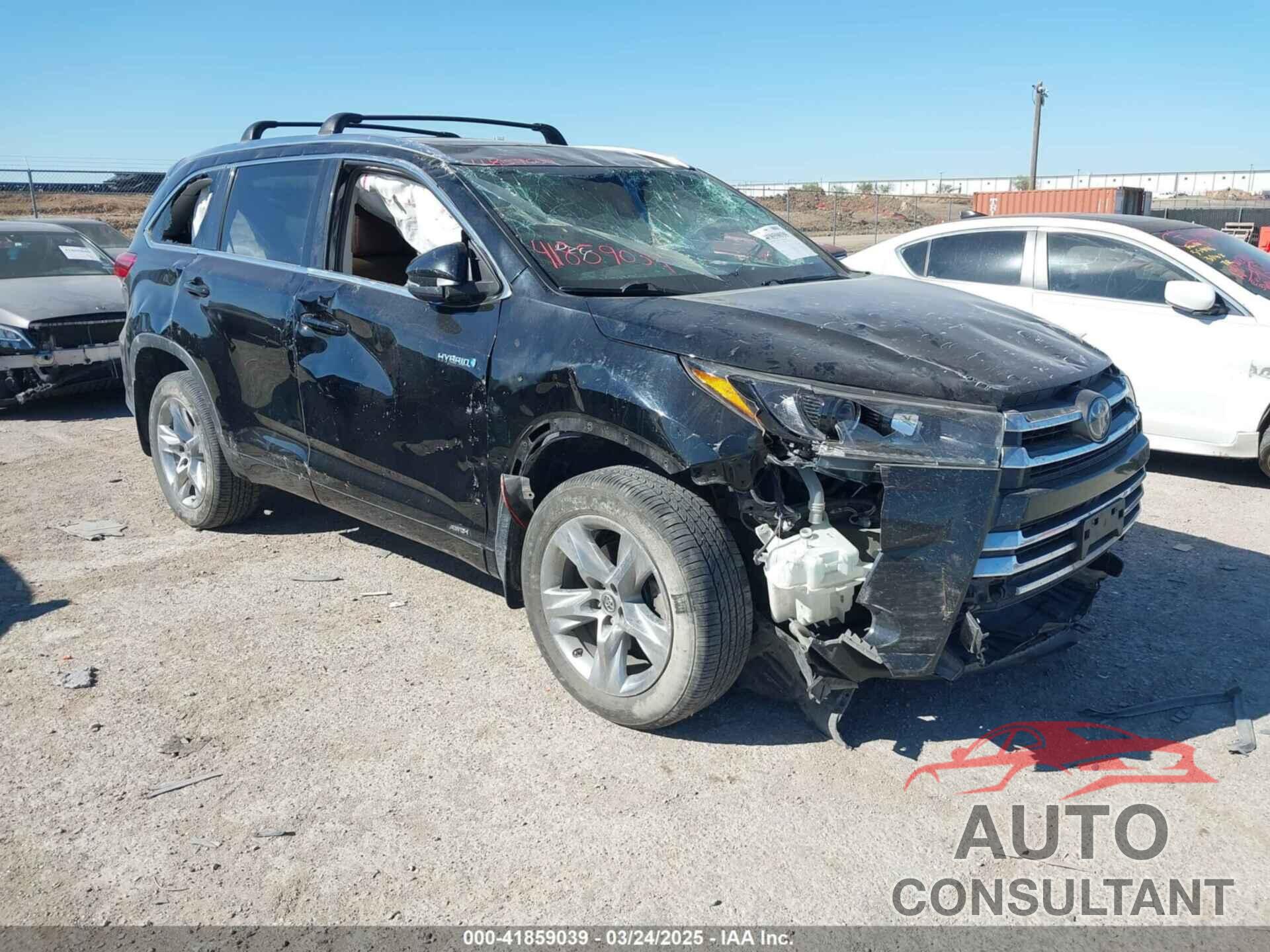 TOYOTA HIGHLANDER HYBRID 2019 - 5TDDGRFH0KS067535