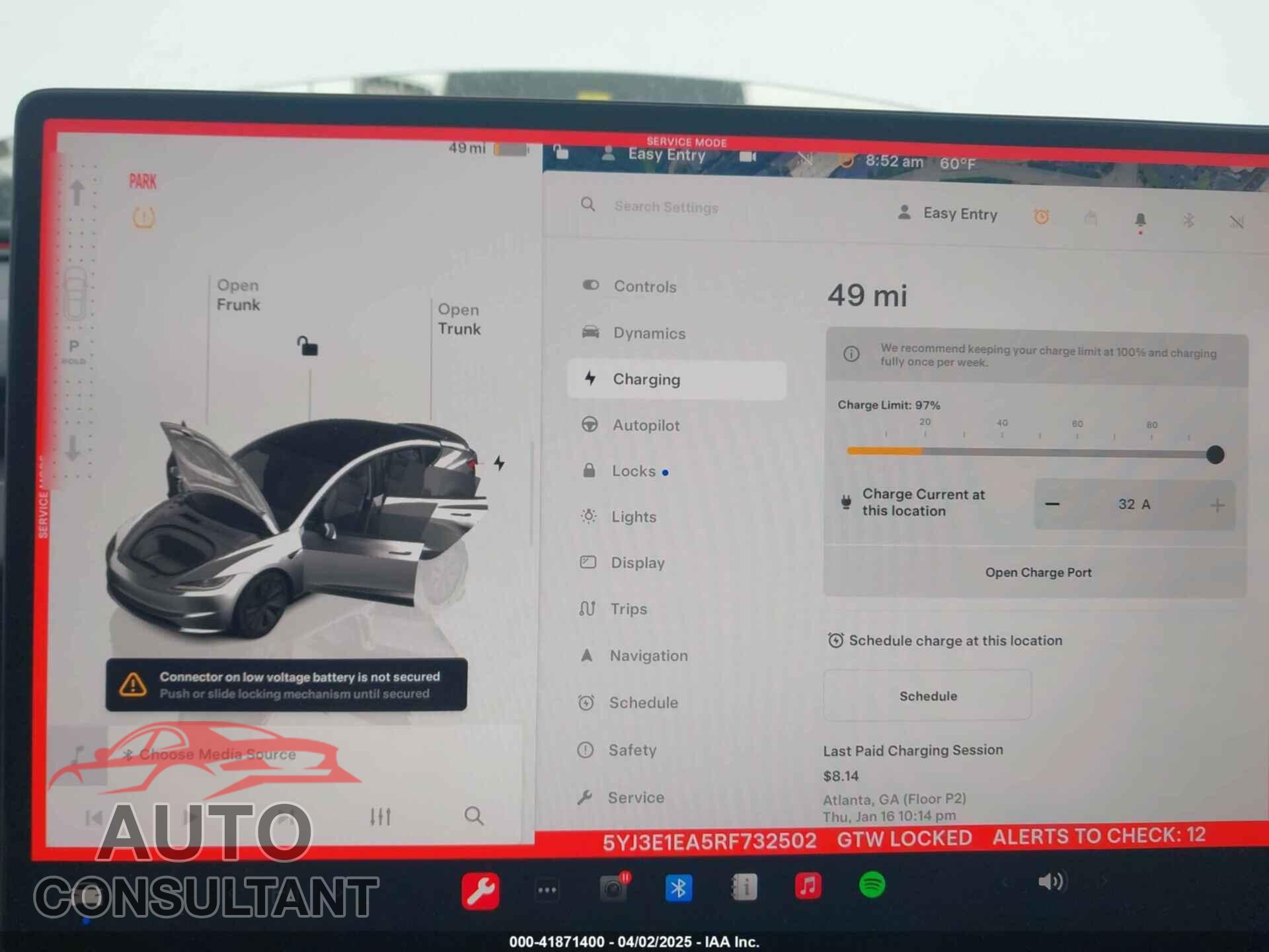 TESLA MODEL 3 2024 - 5YJ3E1EA5RF732502