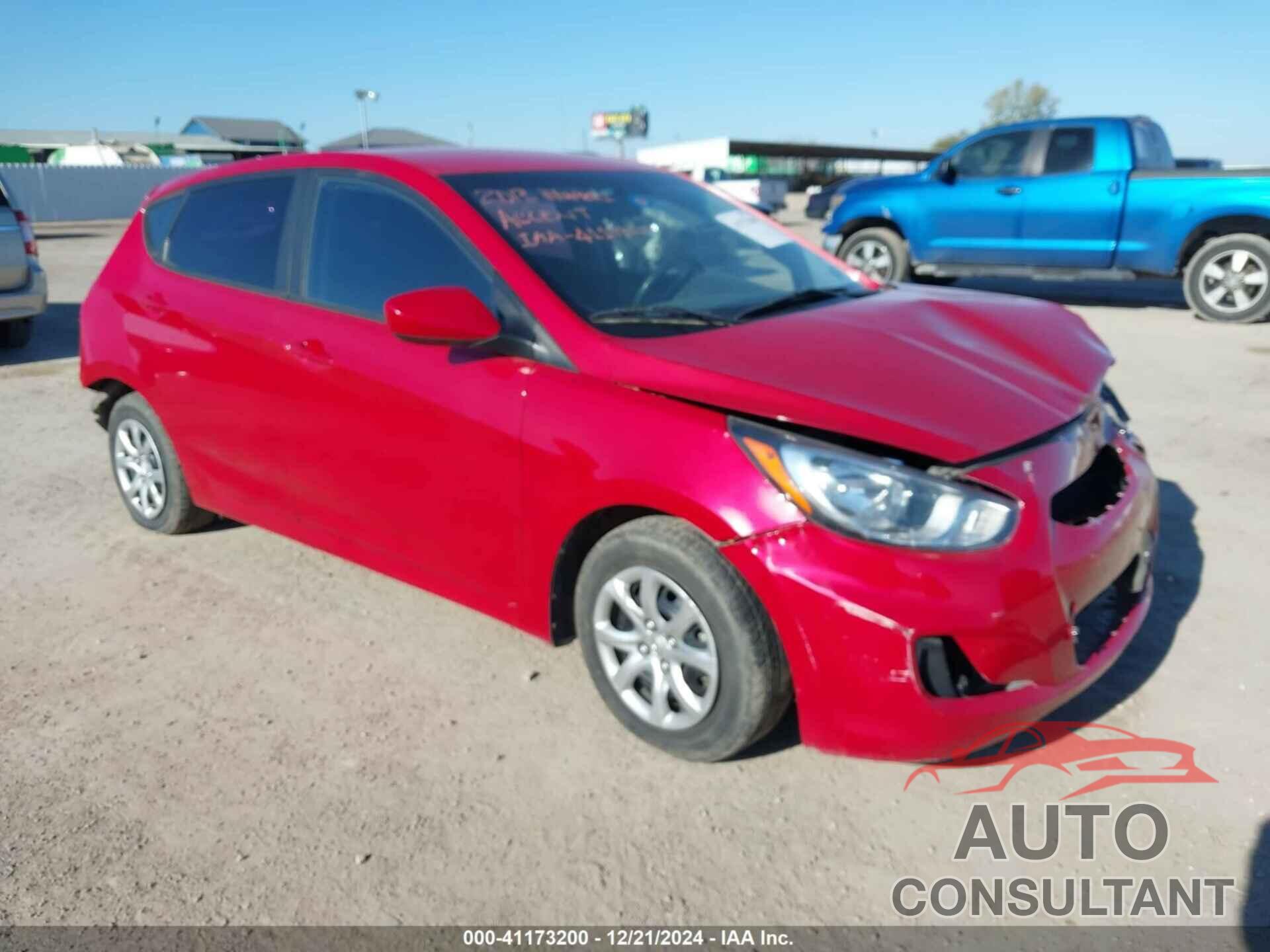 HYUNDAI ACCENT GS 2013 - KMKCP5AE2EU137351