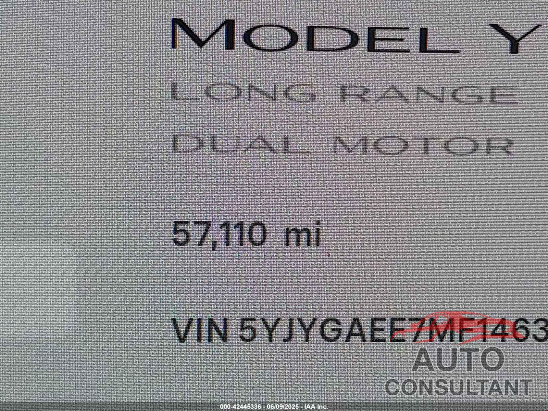 TESLA MODEL Y 2021 - 5YJYGAEE7MF146315