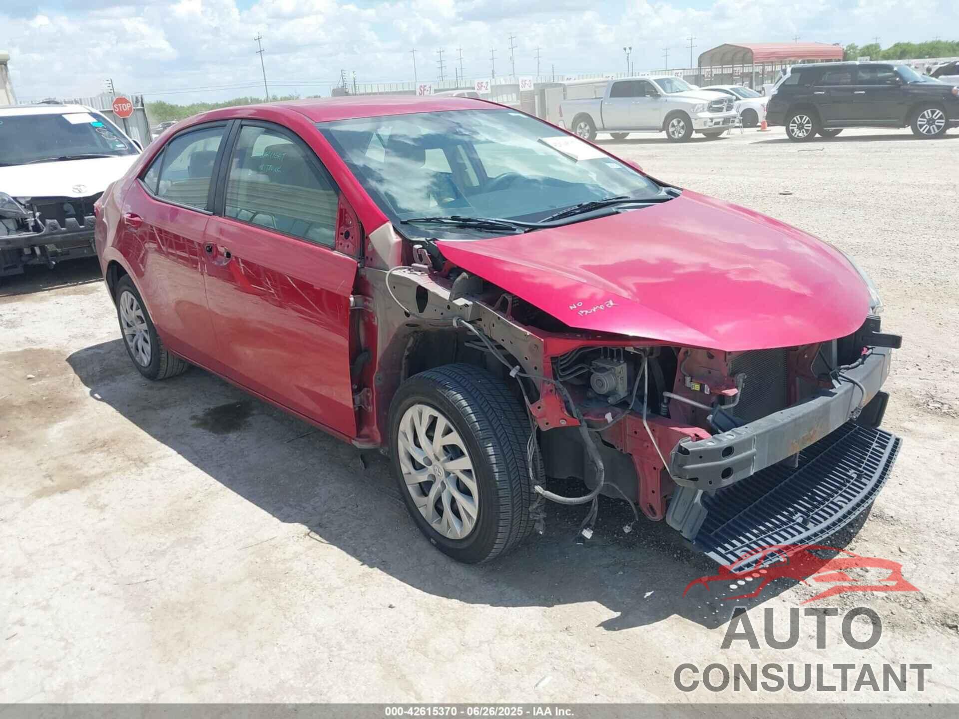 TOYOTA COROLLA 2017 - 2T1BURHE5HC886643