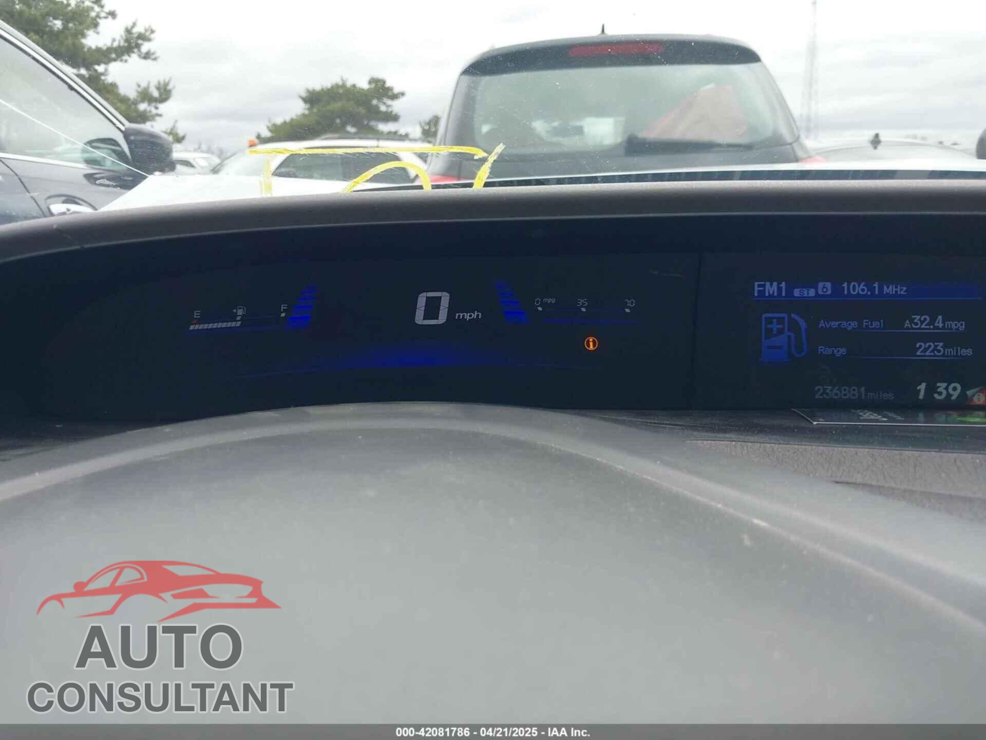 HONDA CIVIC 2012 - 19XFB2F53CE043682