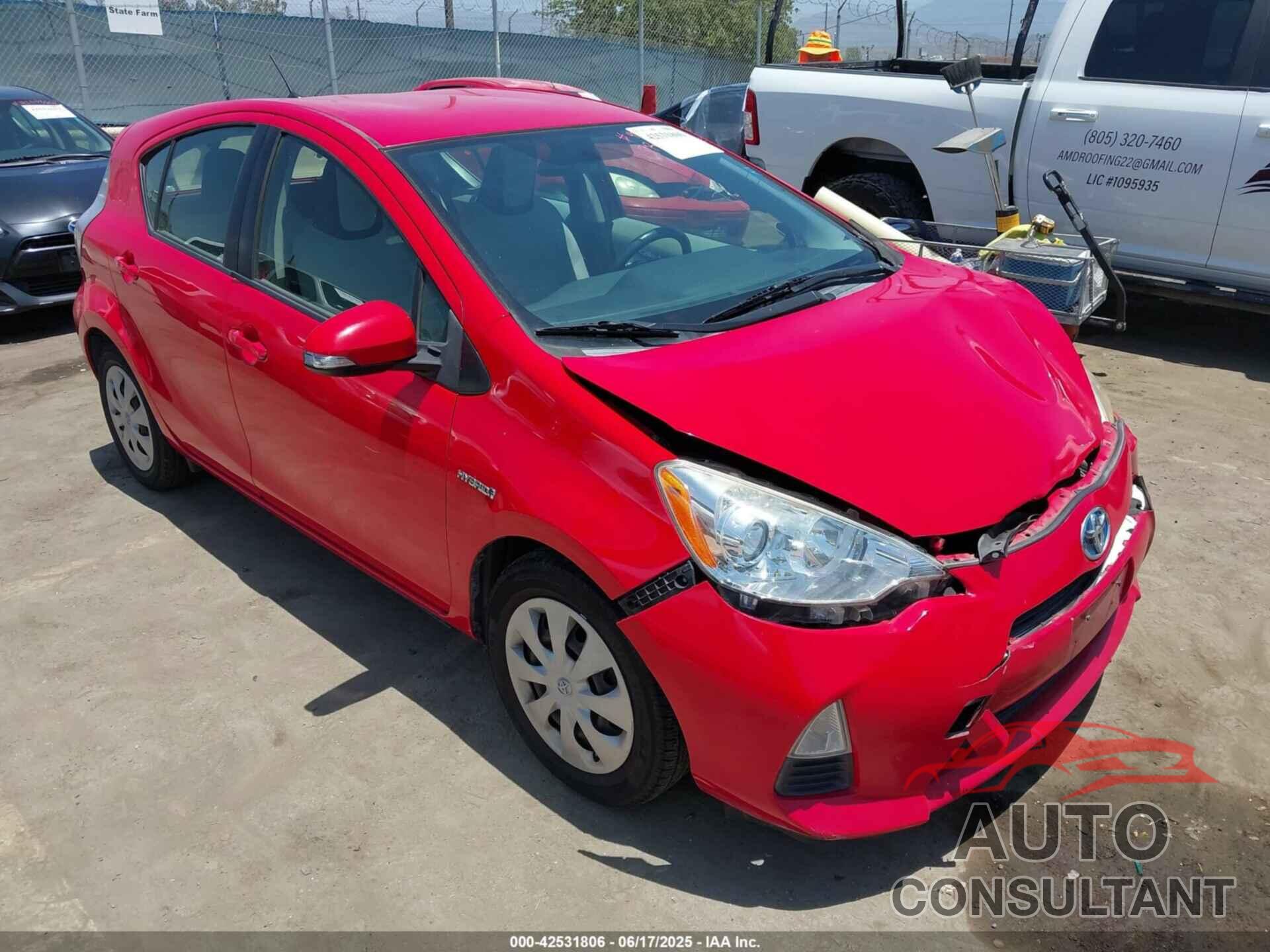 TOYOTA PRIUS C 2014 - JTDKDTB36E1060730