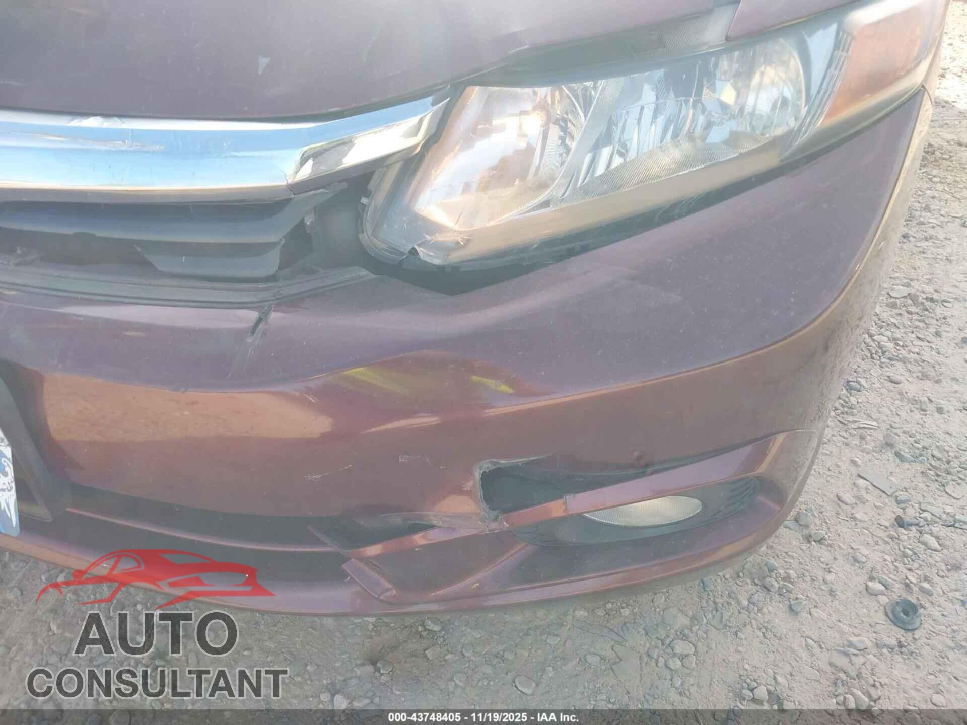 HONDA CIVIC 2012 - 2HGFB2F92CH548749