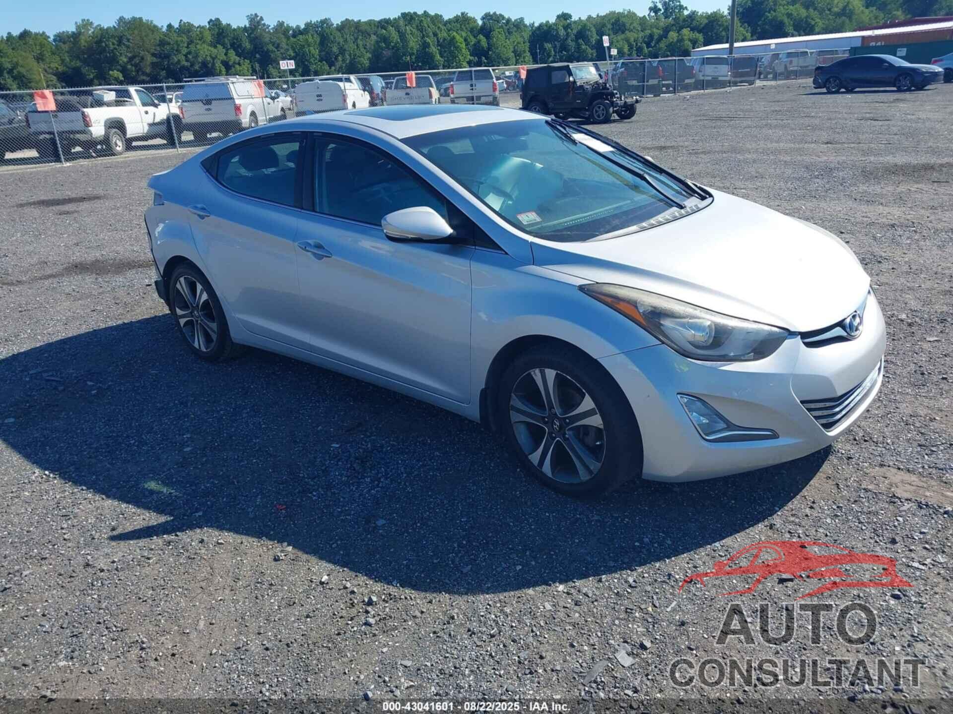 HYUNDAI ELANTRA 2014 - KMHDH4AH2EU038184