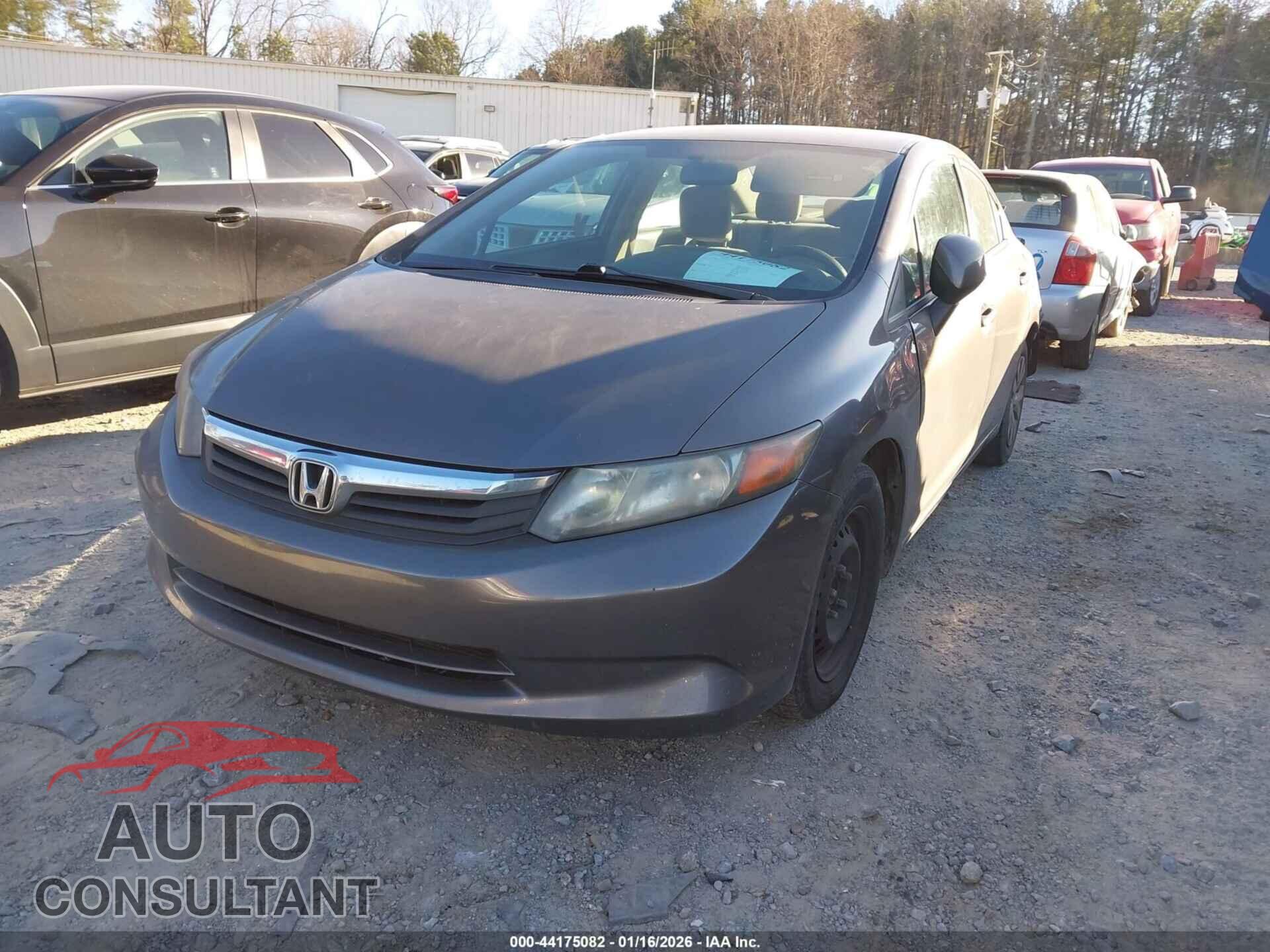 HONDA CIVIC 2012 - 19XFB2F57CE391713