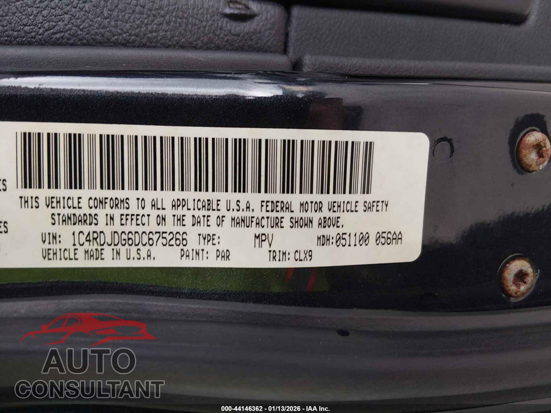 DODGE DURANGO 2013 - 1C4RDJDG6DC675266