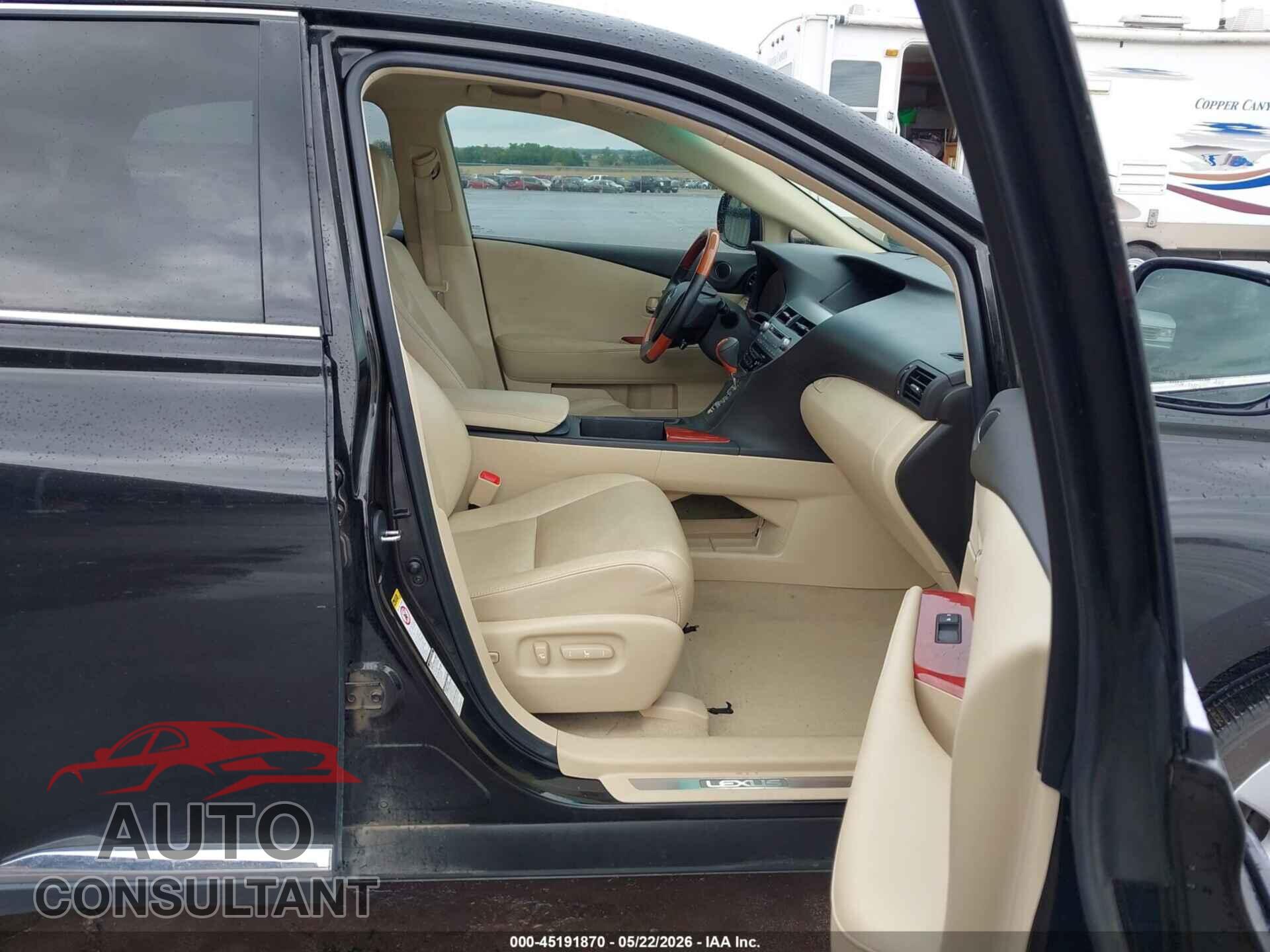 LEXUS RX 350 2012 - 2T2BK1BA9CC133926