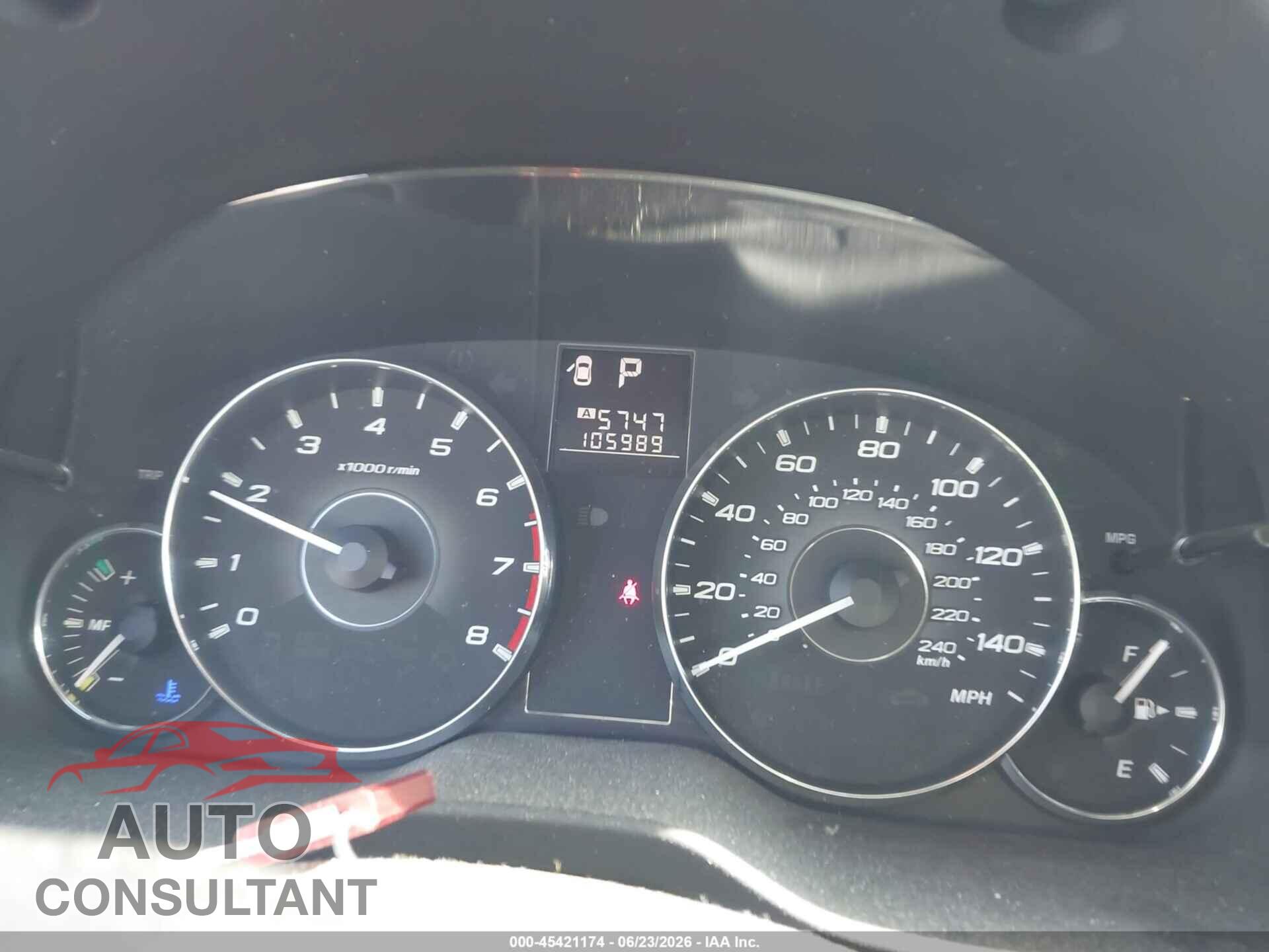 SUBARU OUTBACK 2012 - 4S4BRBCC6C3205529