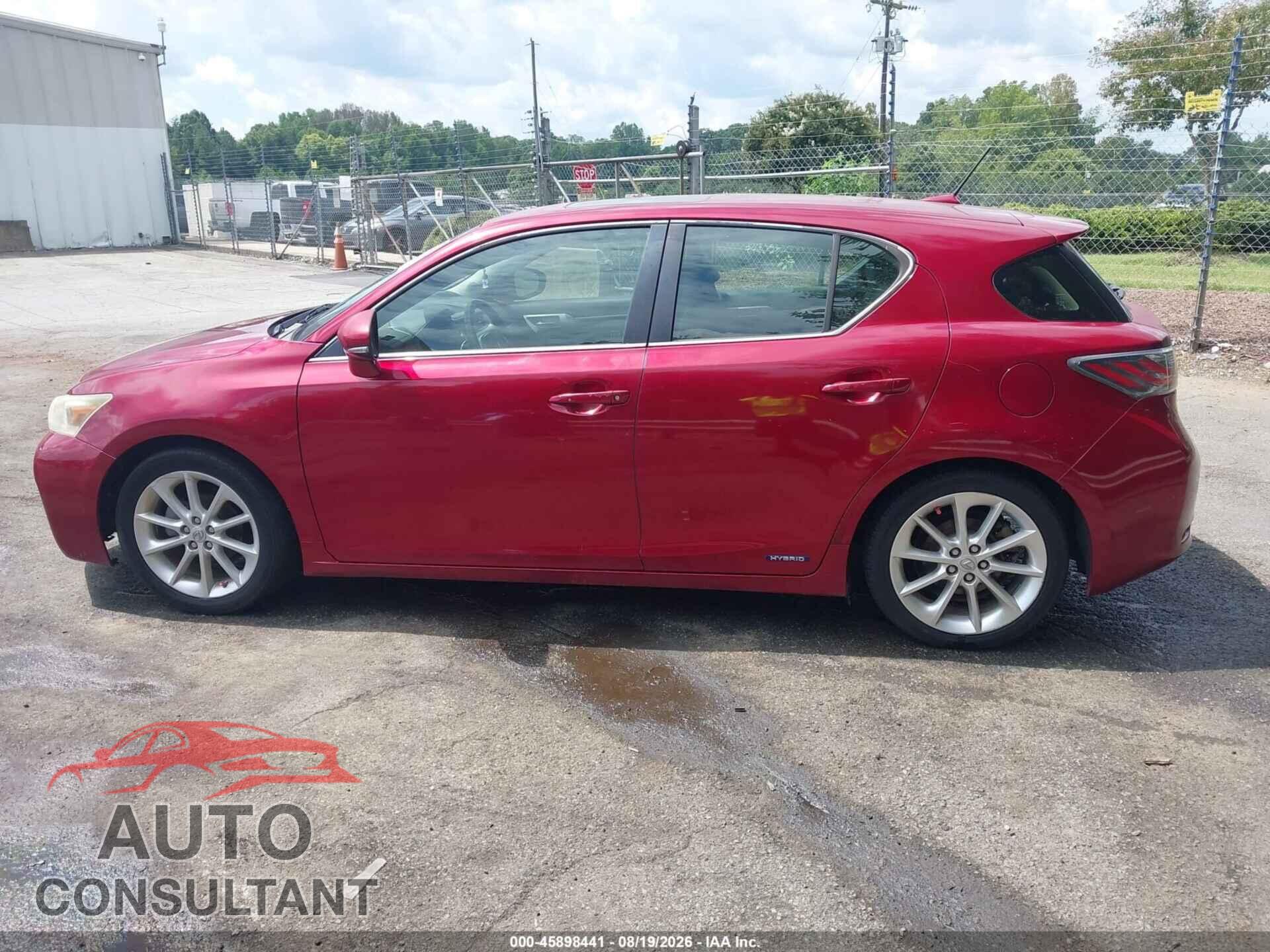 LEXUS CT 200H 2012 - JTHKD5BH2C2086514