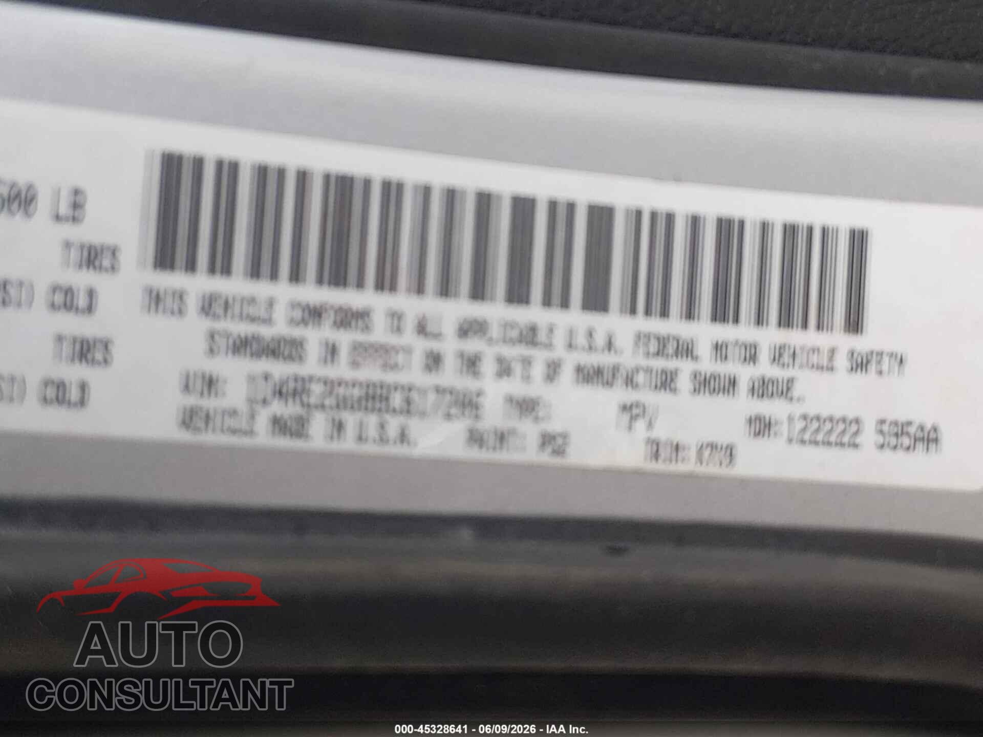 DODGE DURANGO 2011 - 1D4RE2GG8BC617206
