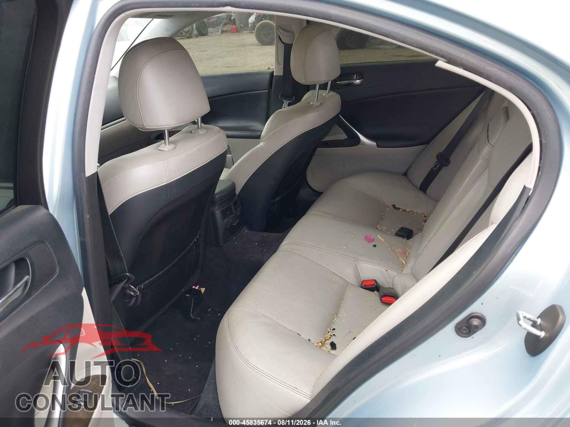 LEXUS IS 250 2011 - JTHBF5C24B5135388