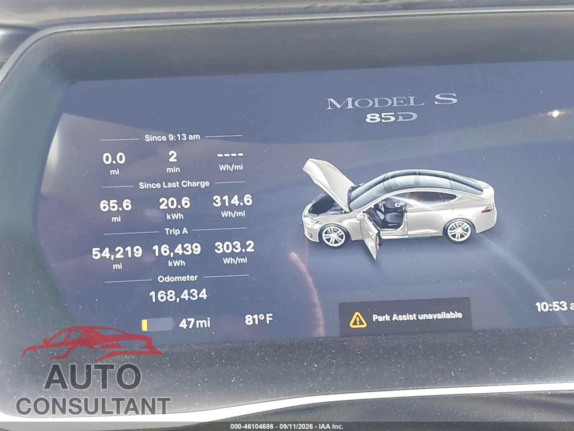 TESLA MODEL S 2015 - 5YJSA1H2XFF098756