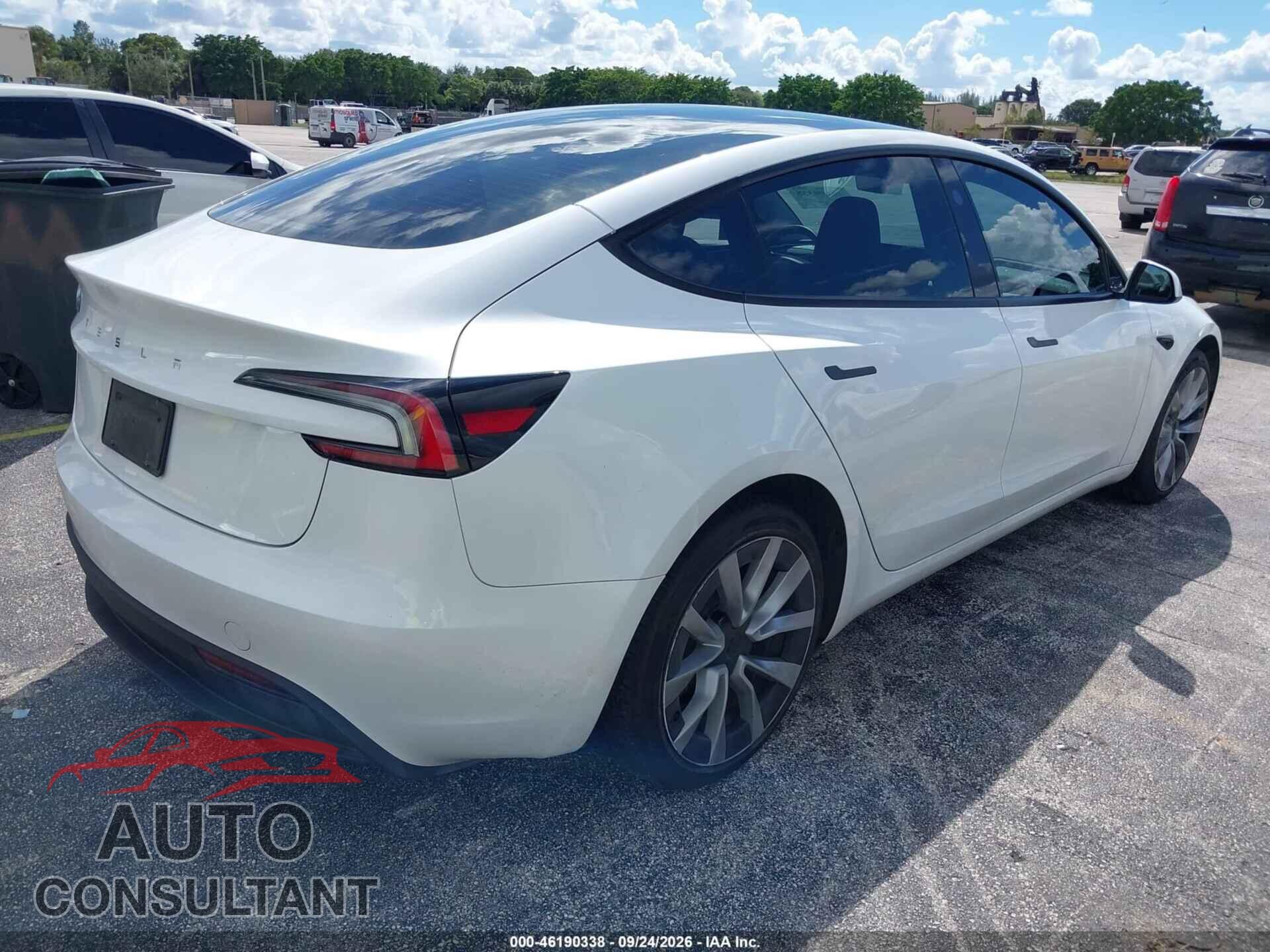 TESLA MODEL 3 2025 - 5YJ3E1EA2SF908346