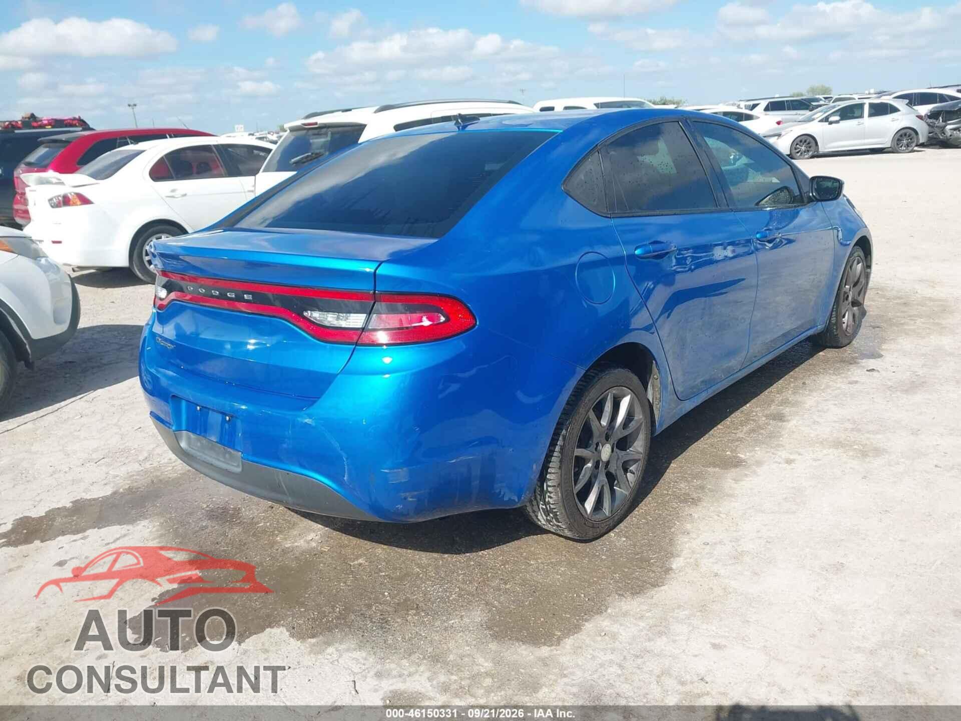 DODGE DART 2016 - 1C3CDFAA5GD607255