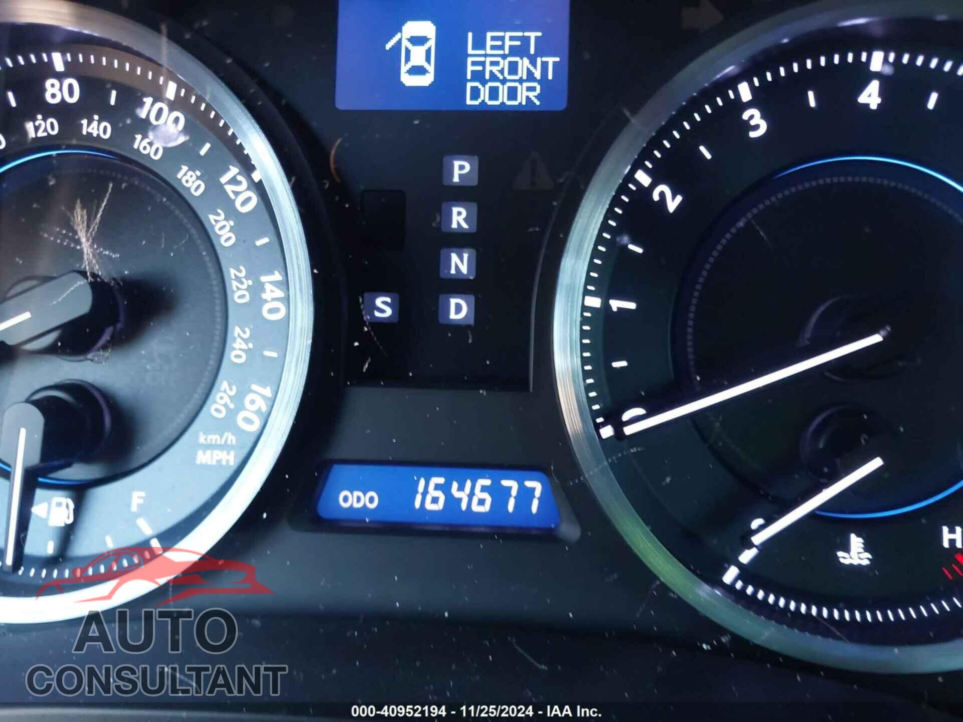 LEXUS IS 250 2012 - JTHBF5C21C5168916