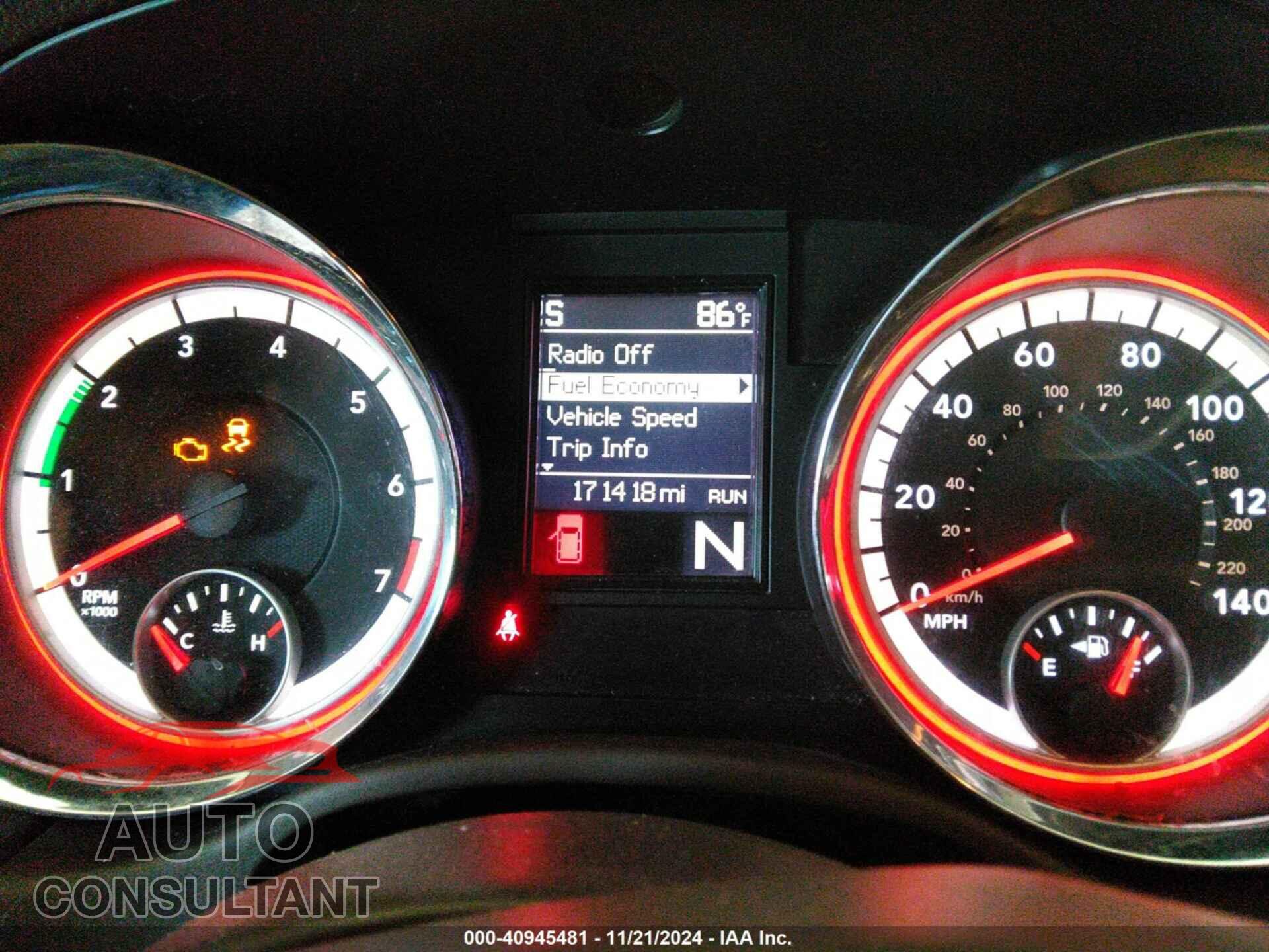 DODGE DURANGO 2012 - 1C4RDHAG6CC257284