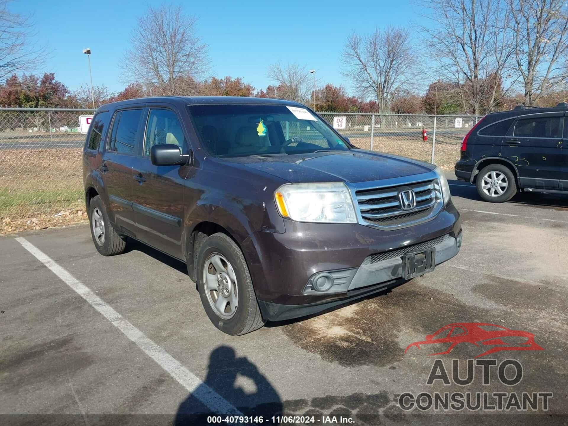 HONDA PILOT 2012 - 5FNYF4H24CB076969