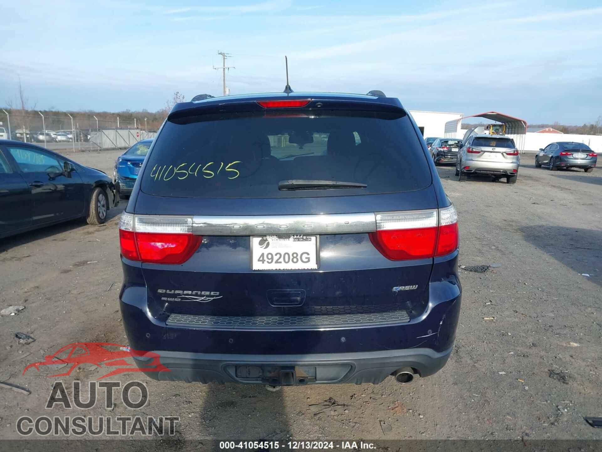 DODGE DURANGO 2012 - 1C4RDJDG3CC308601