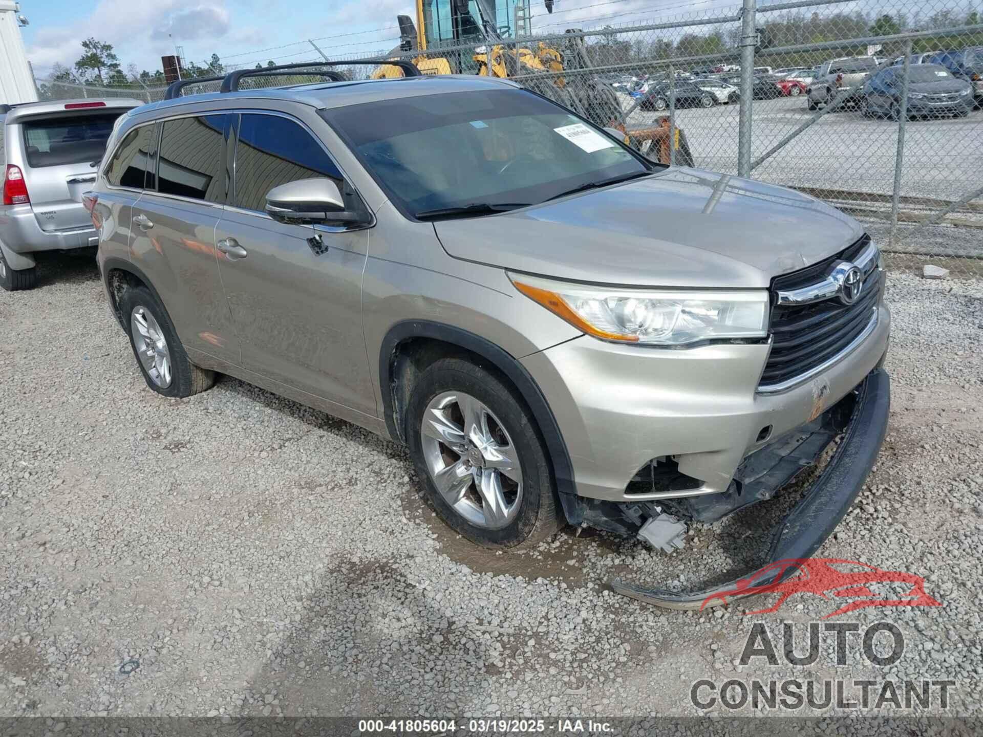 TOYOTA HIGHLANDER 2015 - 5TDYKRFH7FS050219