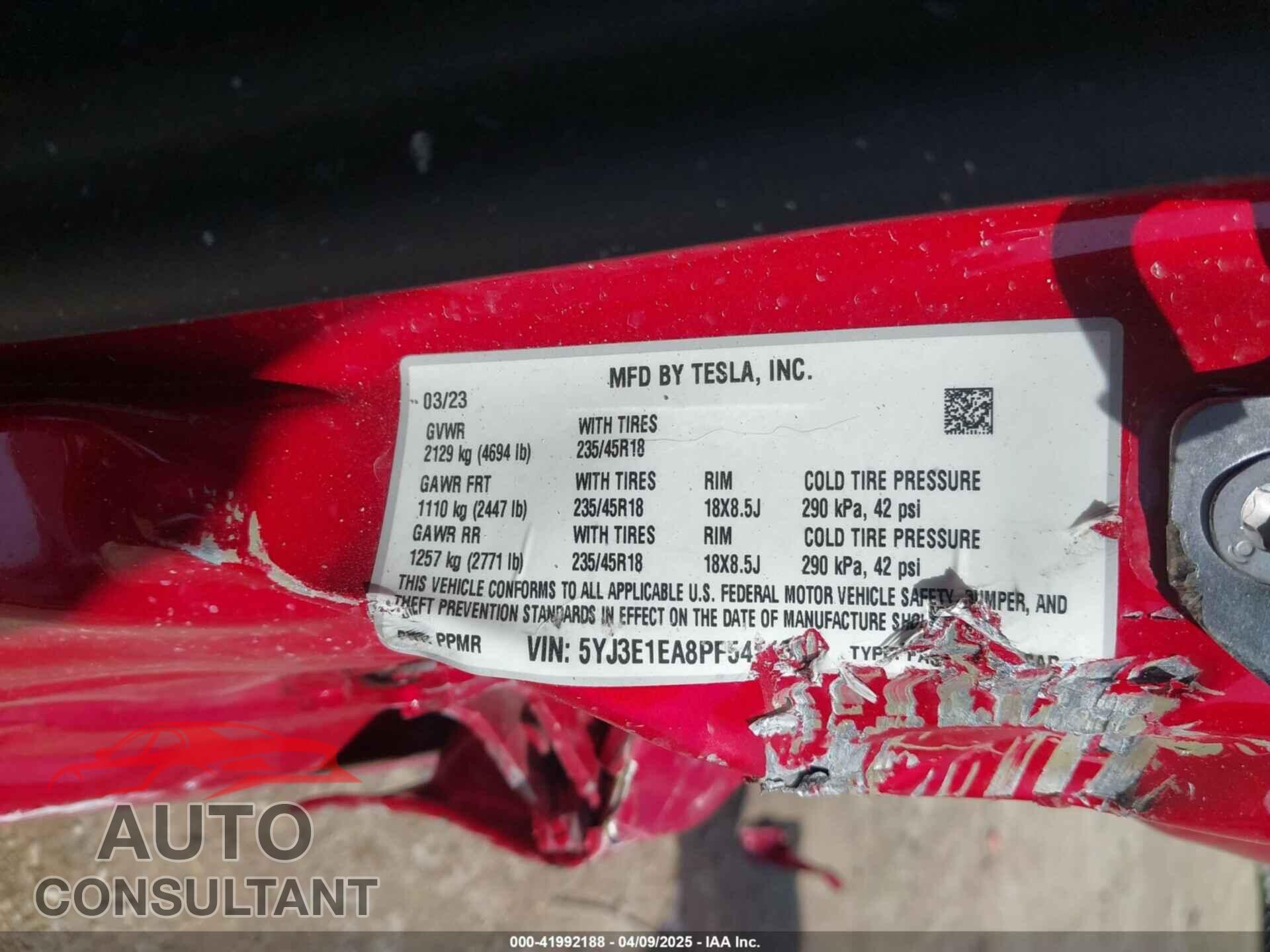 TESLA MODEL 3 2023 - 5YJ3E1EA8PF545137