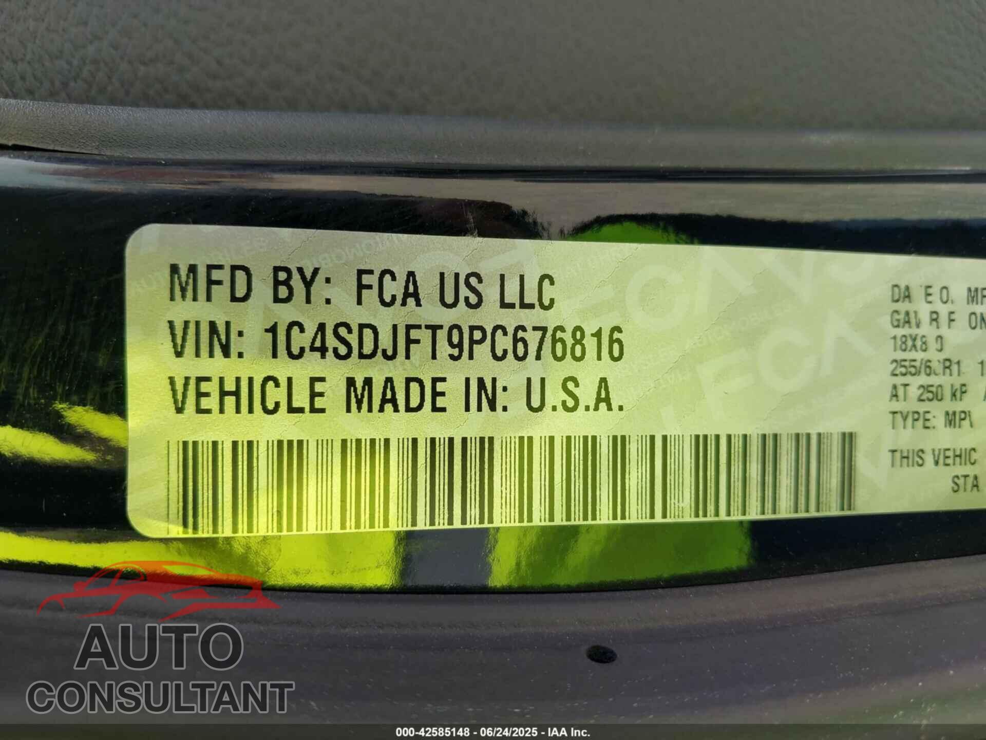 DODGE DURANGO 2023 - 1C4SDJFT9PC676816